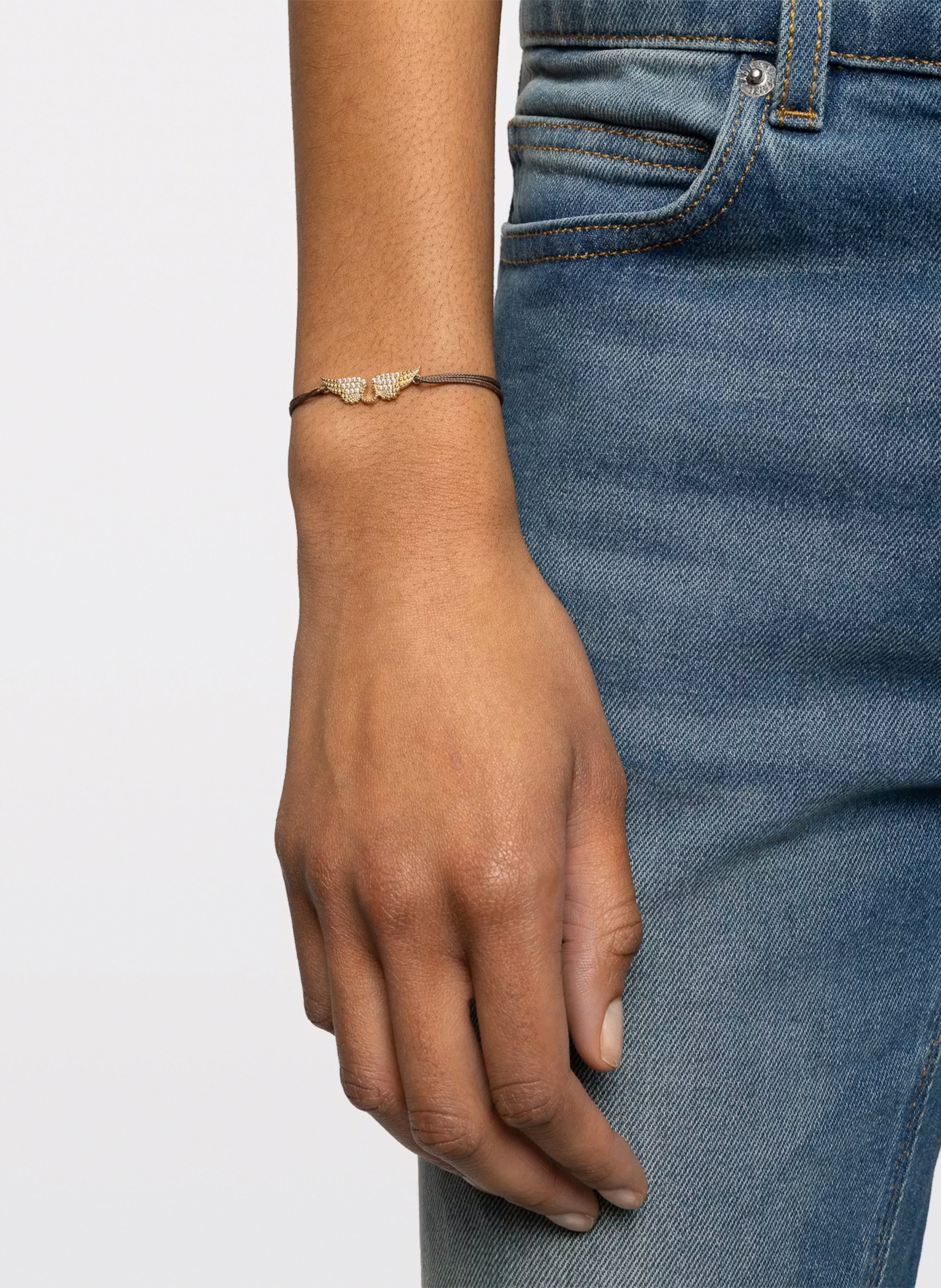 Bracelet à strass link ZADIG&VOLTAIRE Marron