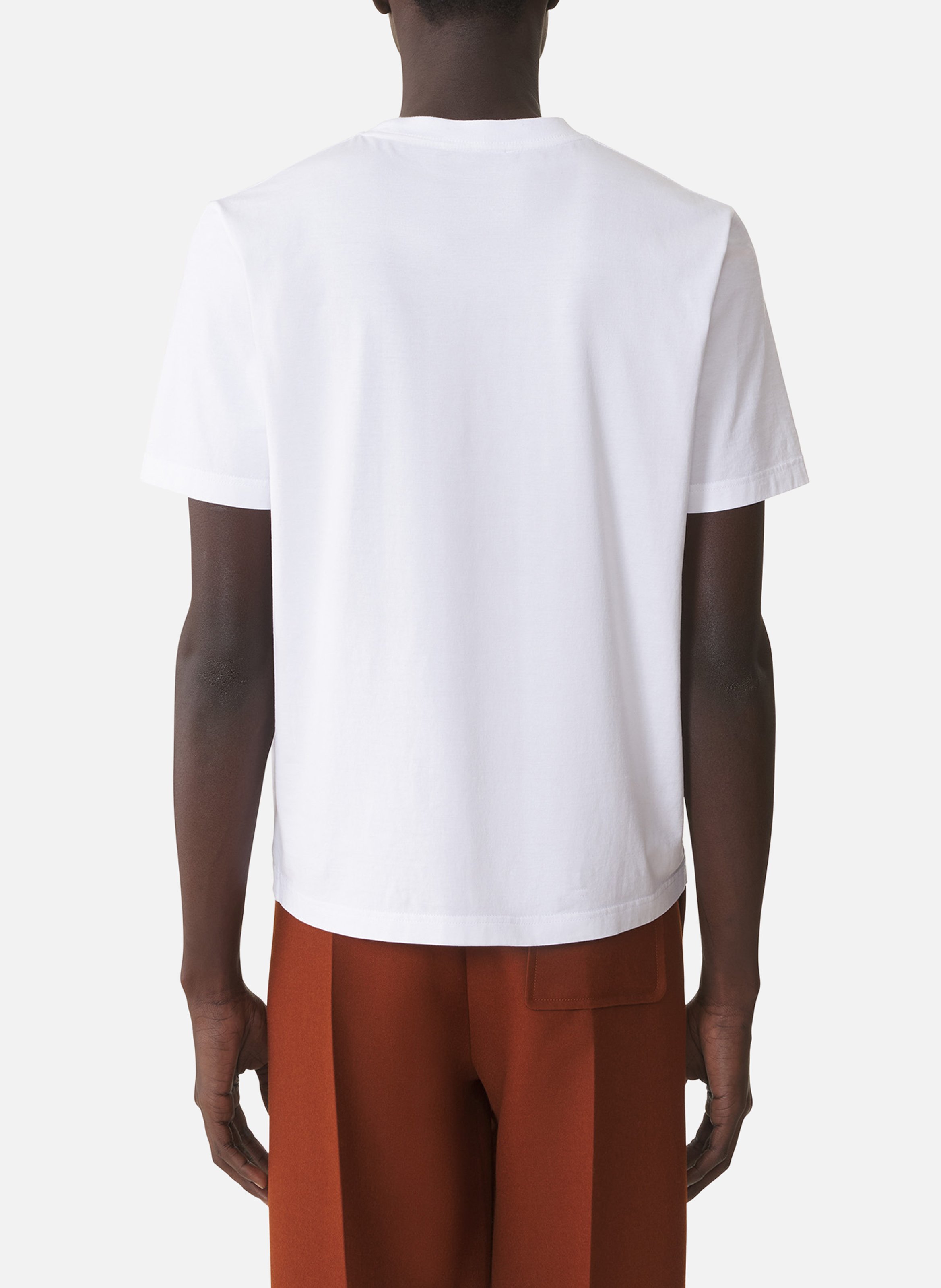 T-shirt brodé lanvin en coton LANVIN Blanc