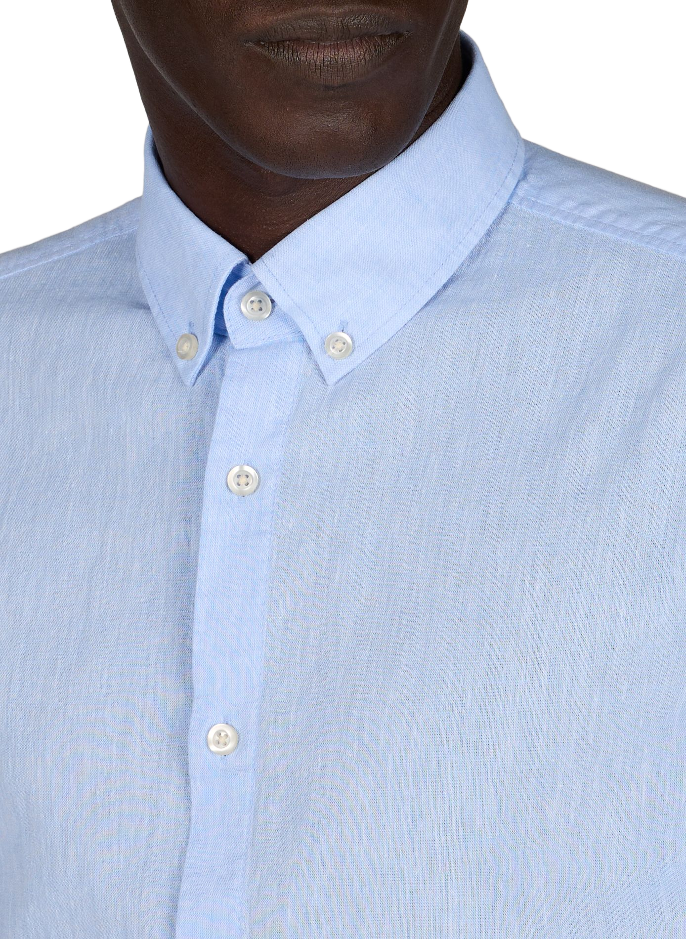 Corey Hemd aus Baumwolle und Leinen STRELLSON Blau
