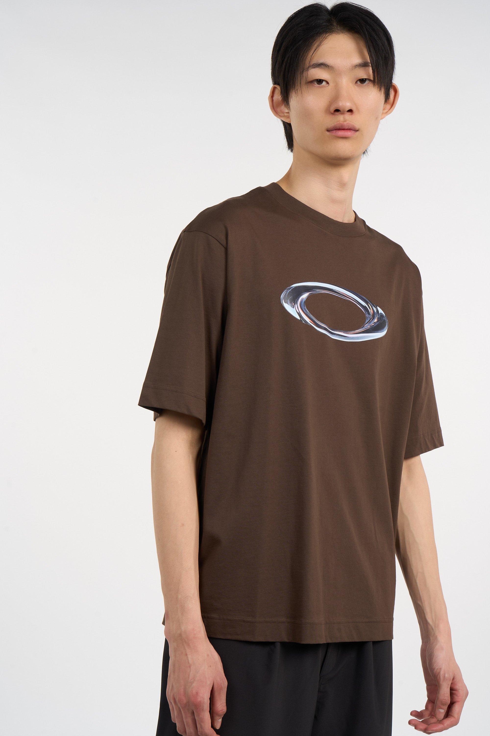 T-shirt liquid heritage ellipse ss tee OAKLEY Marron