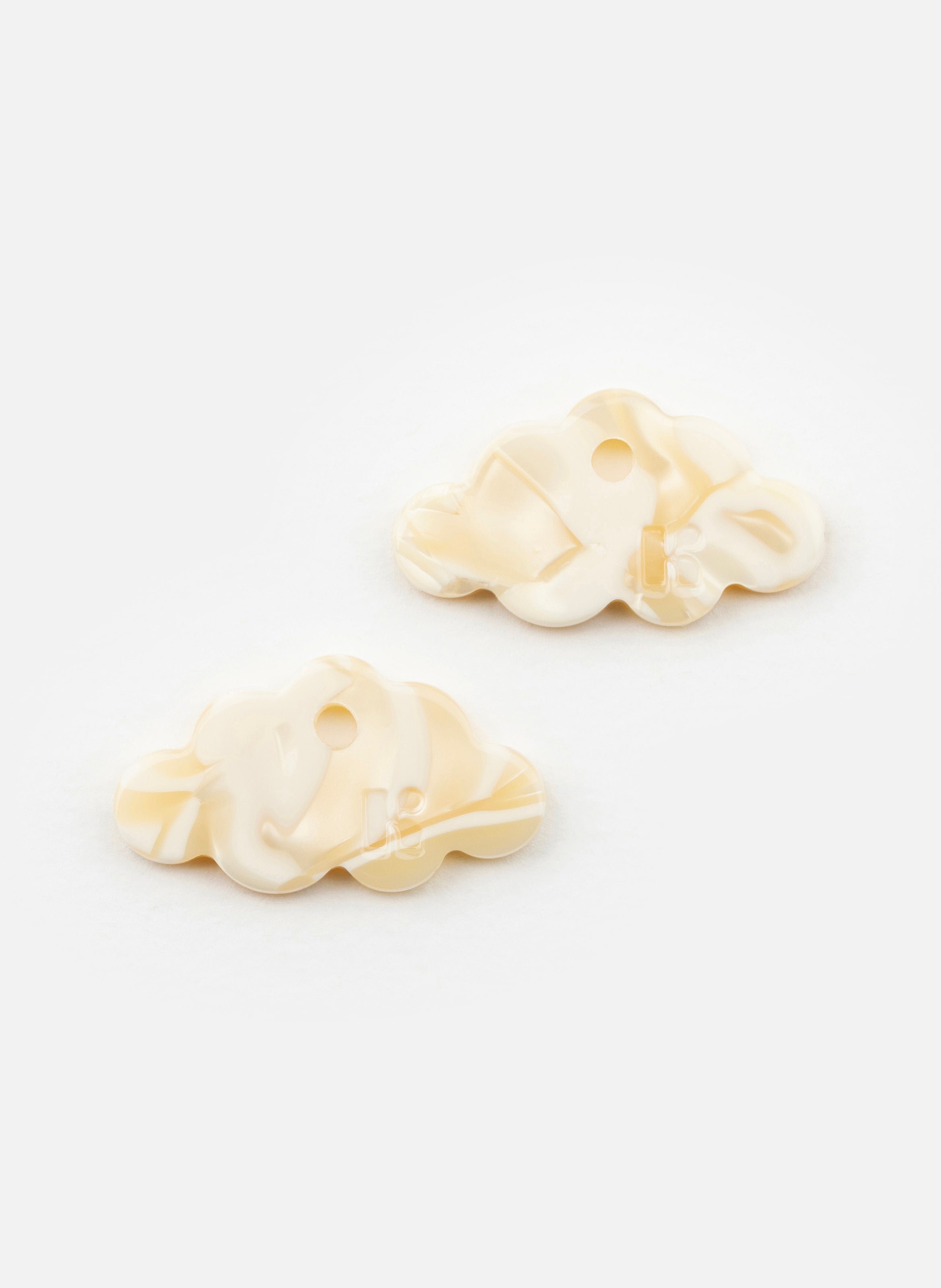 Charms nuage en acétate de cellulose KURAGE GINZA Beige