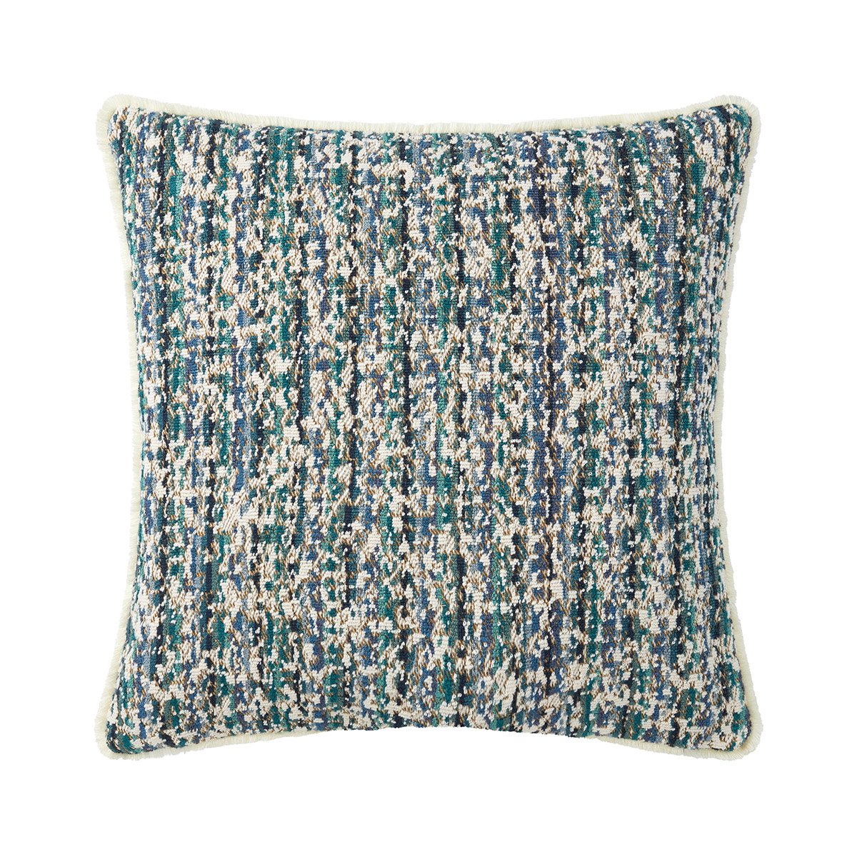 Housse de coussin en coton, illusion YVES DELORME Bleu