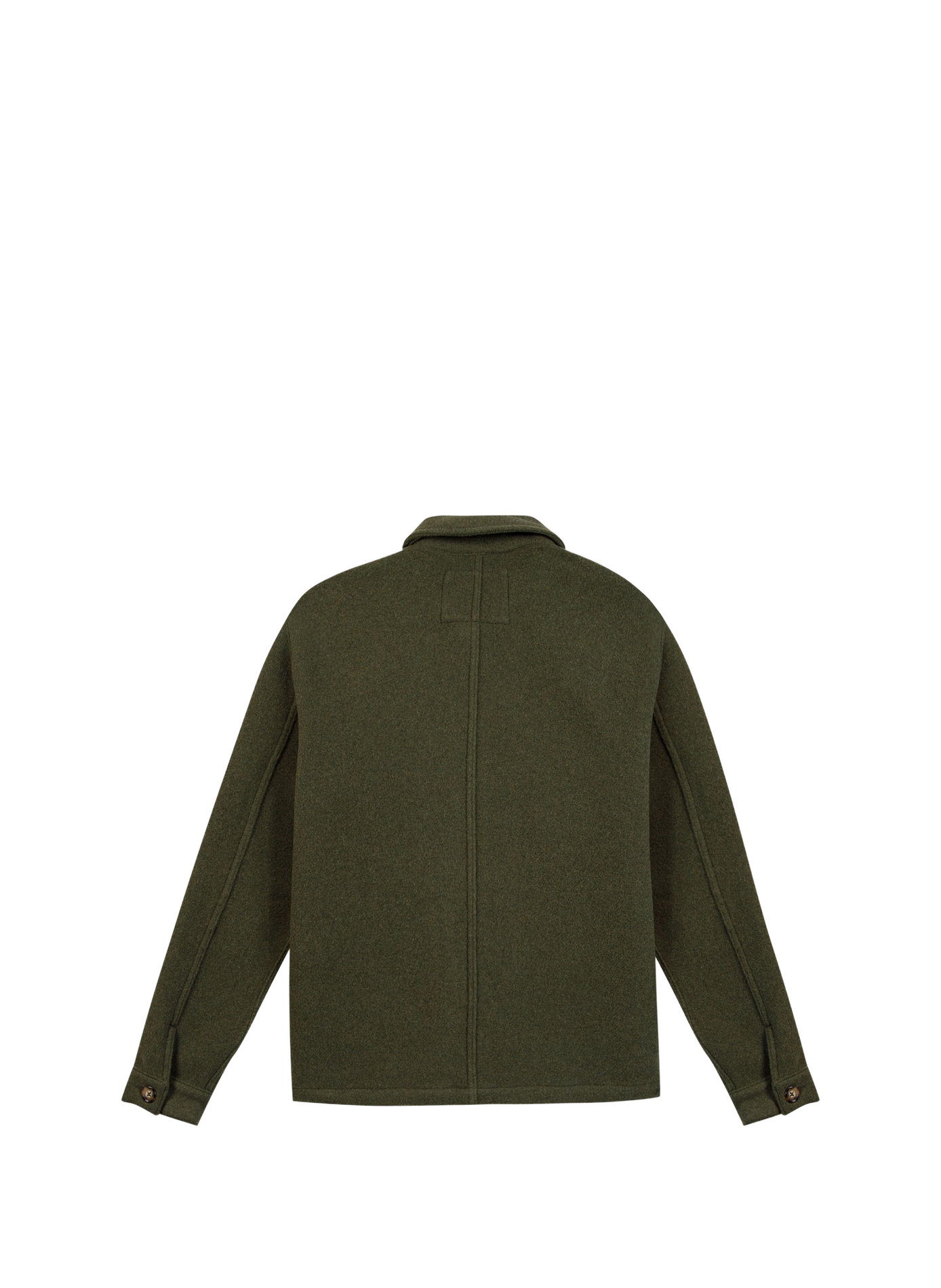 Rechte jas met klassieke kraag van gemengde wol MAISON LABICHE Groen