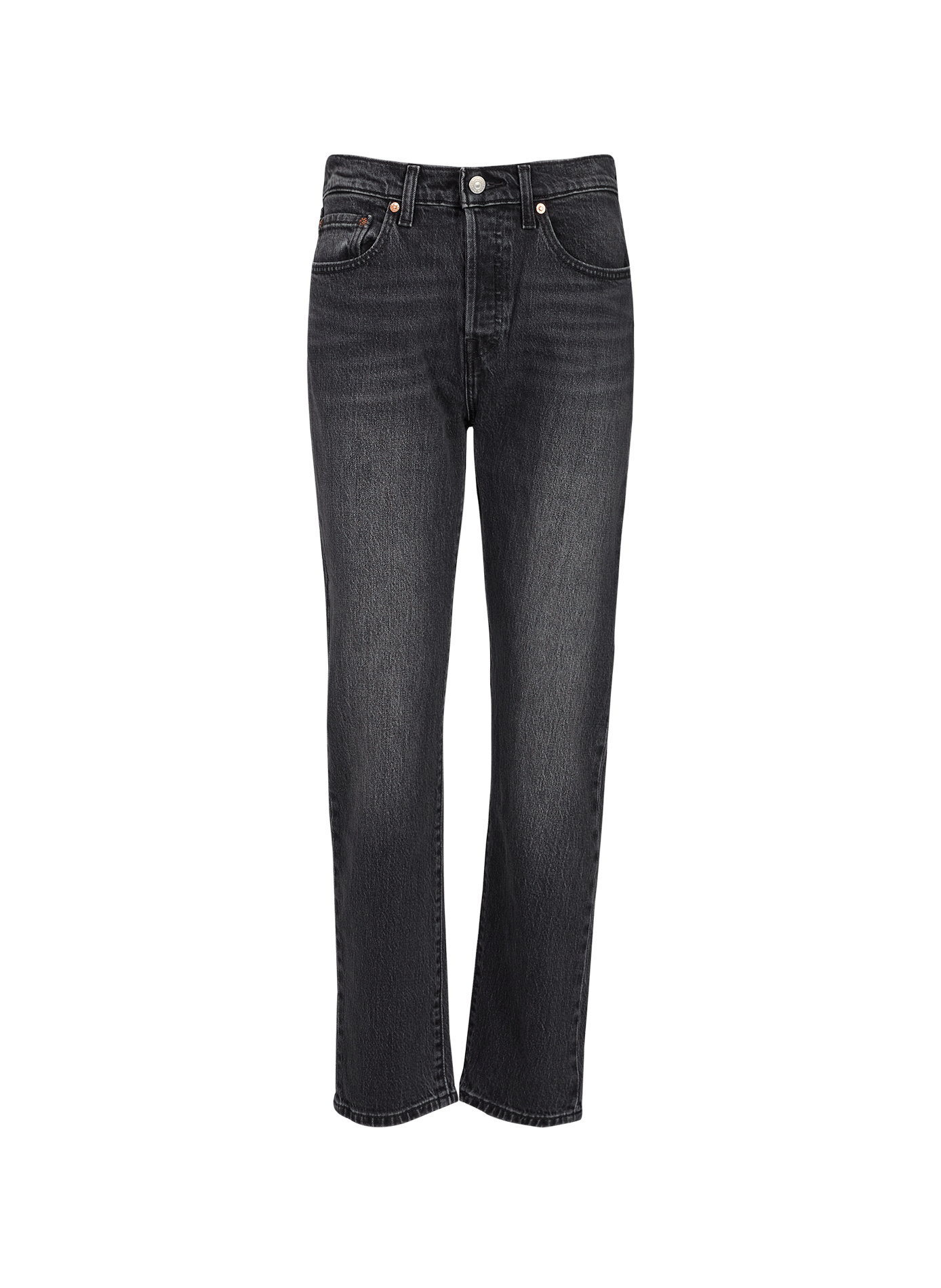 Gerade geschnittene Jeans 501 aus Baumwolle LEVI'S Schwarz