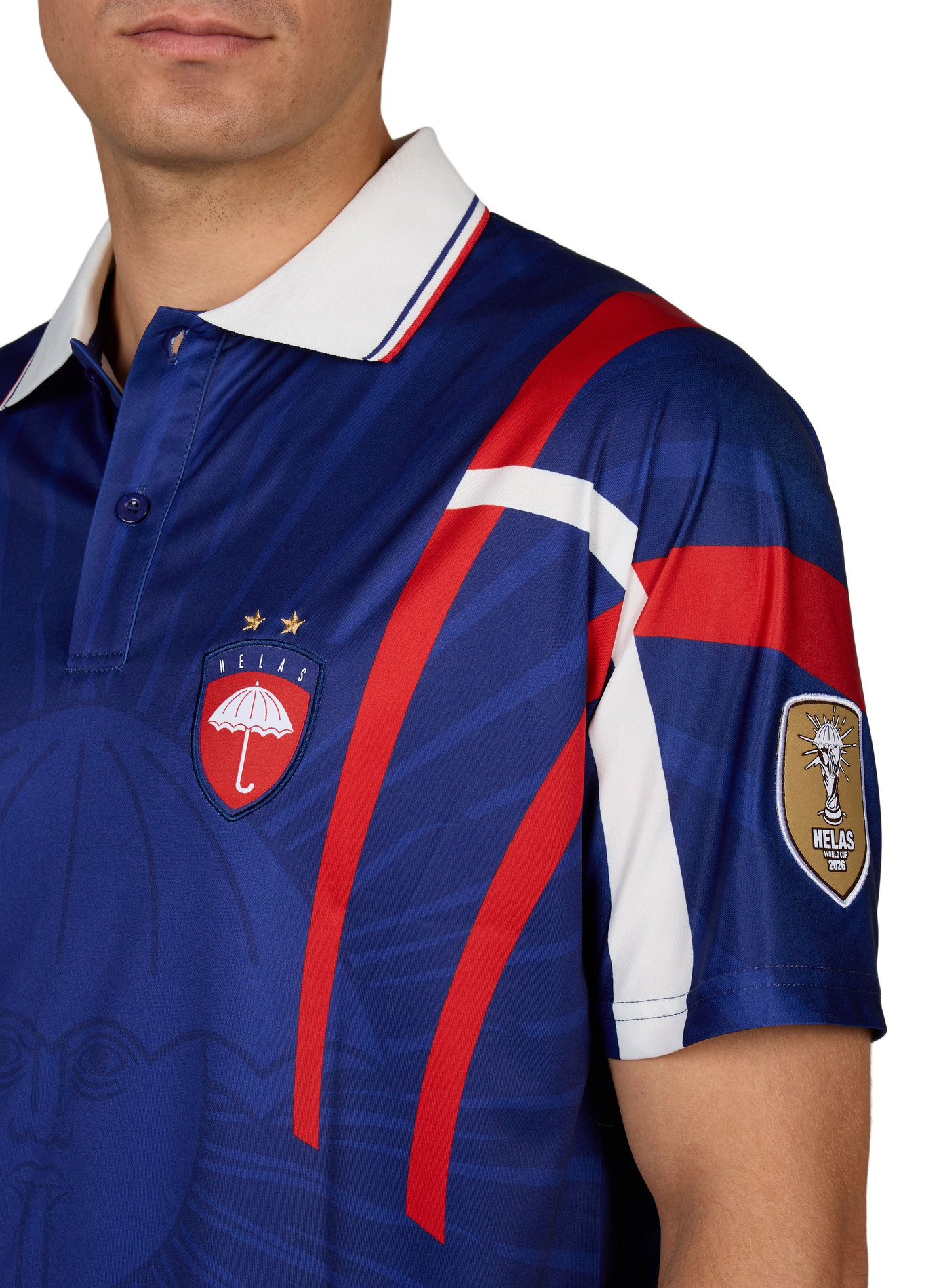 Football polo collar t-shirt HELAS CAPS Blue