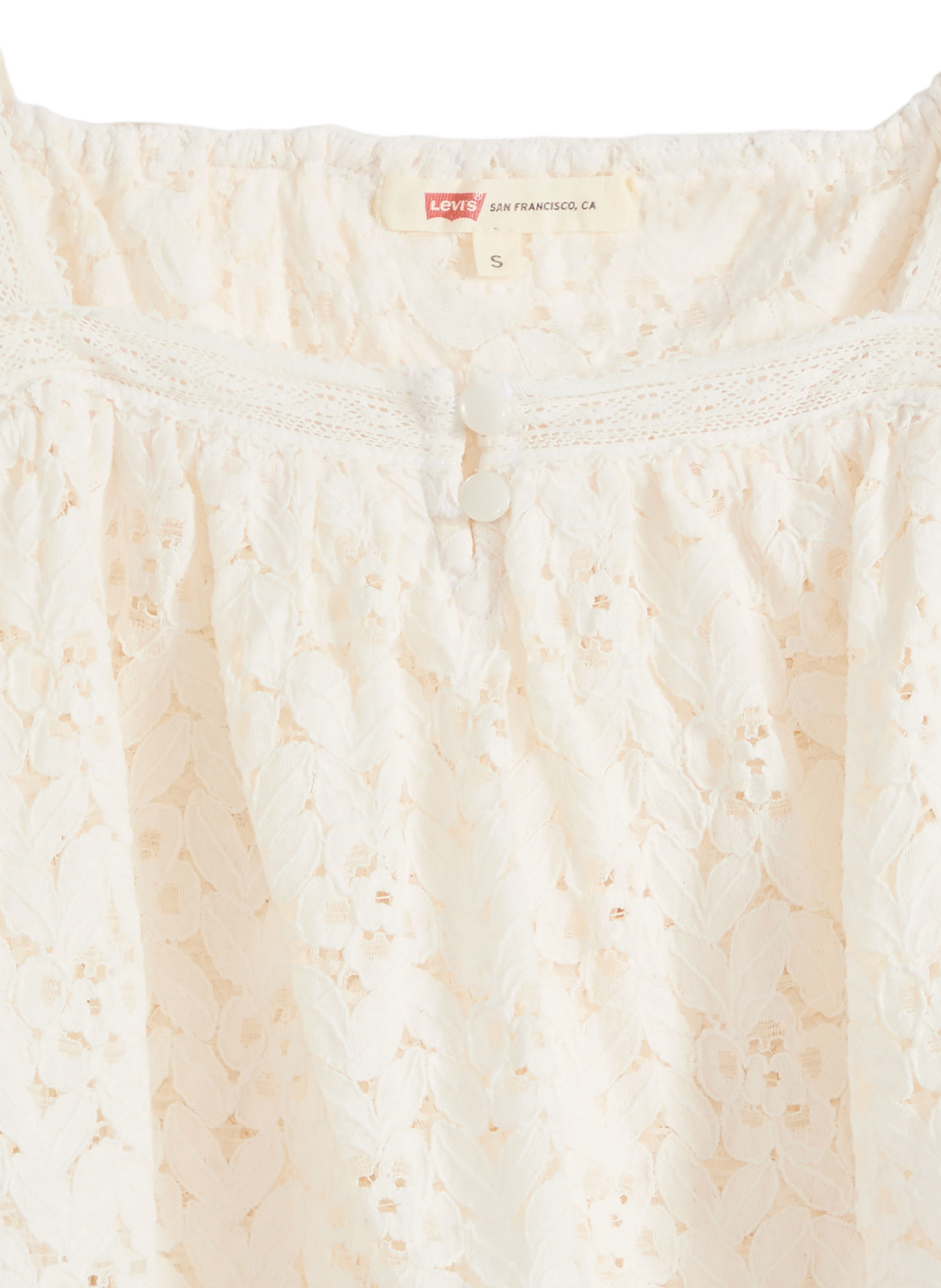 Blouse Dom met kanten details in gemengd katoen. LEVI'S Wit