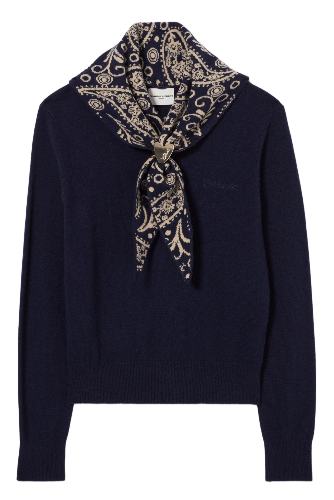 Pull droit en laine et cachemire CLAUDIE PIERLOT Multicolore