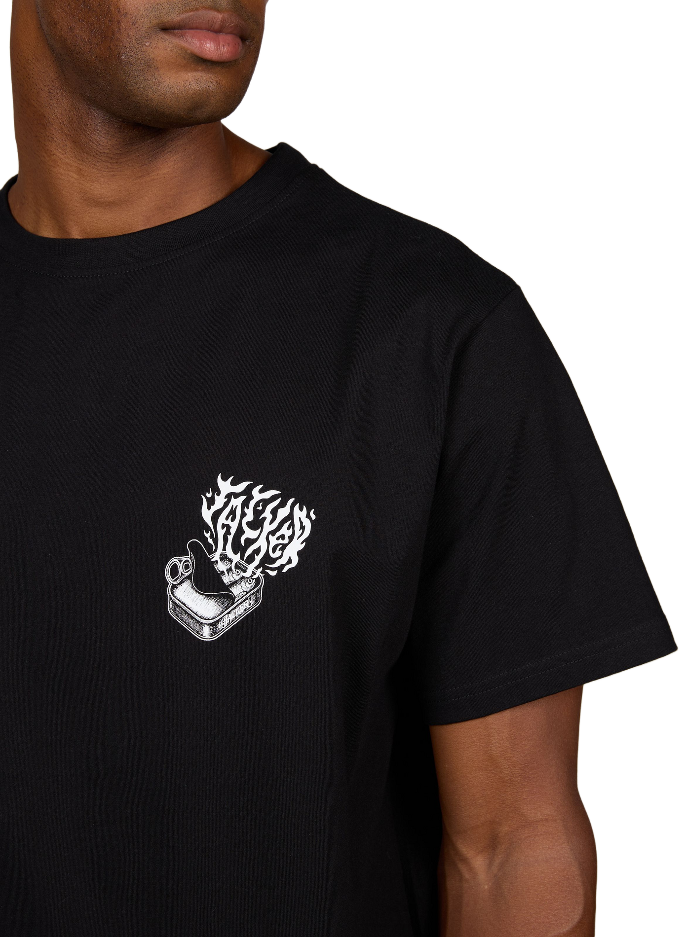Katoenen T-shirt JACKER. Zwart
