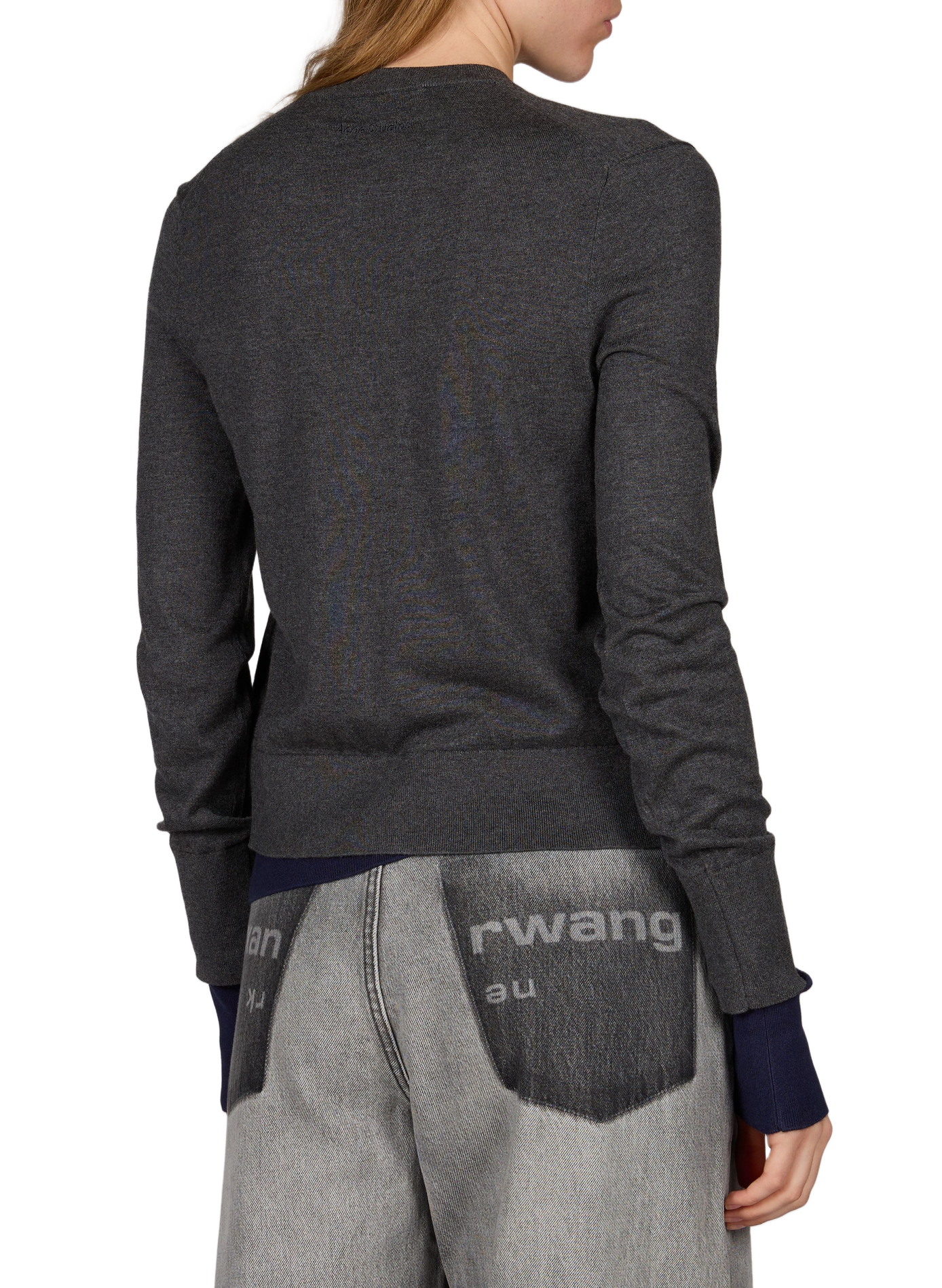 Gerader Cardigan mit Seidenmuster ACNE STUDIOS Grau