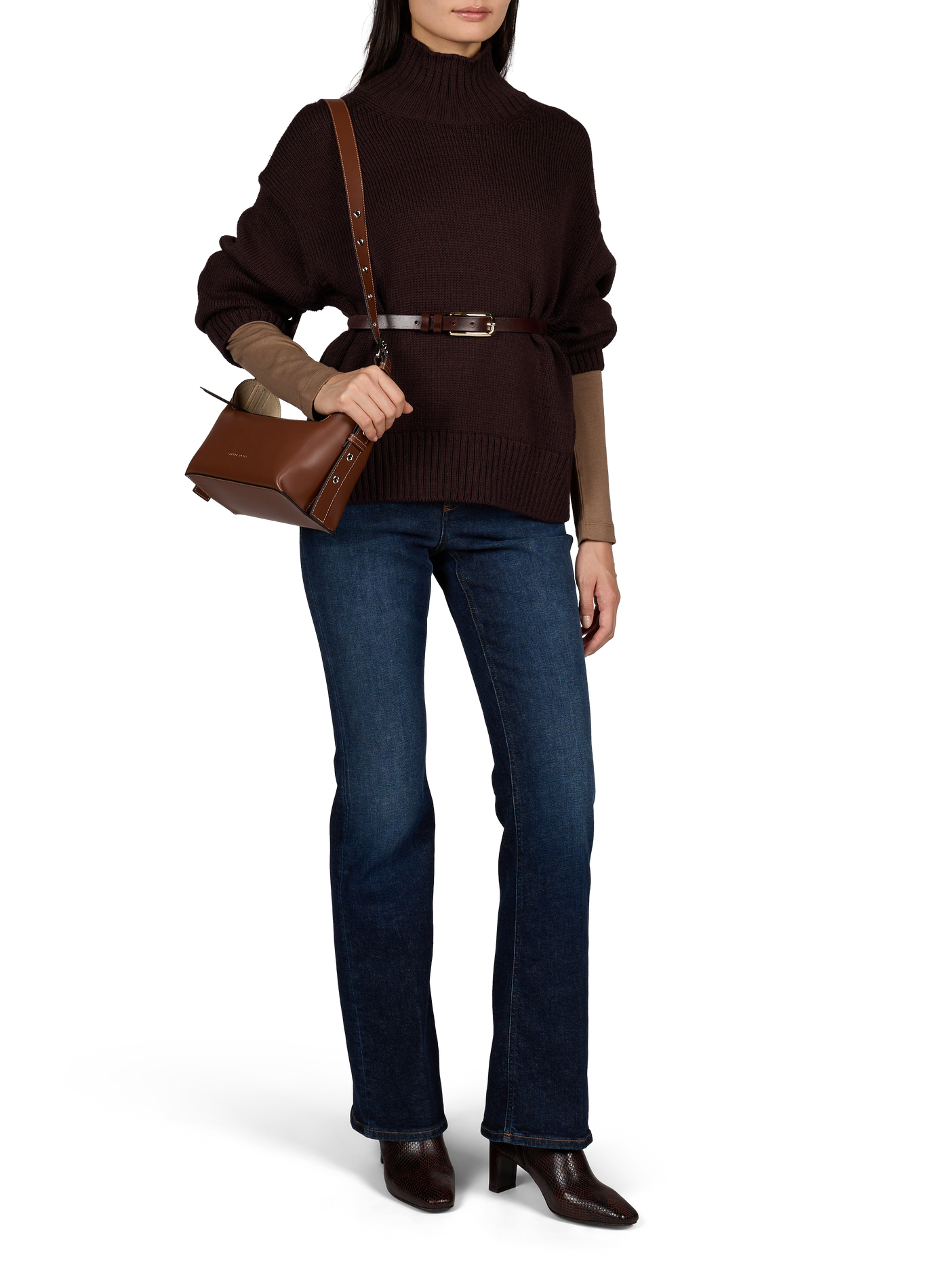 Wool and alpaca jumper  CLOSED Brown