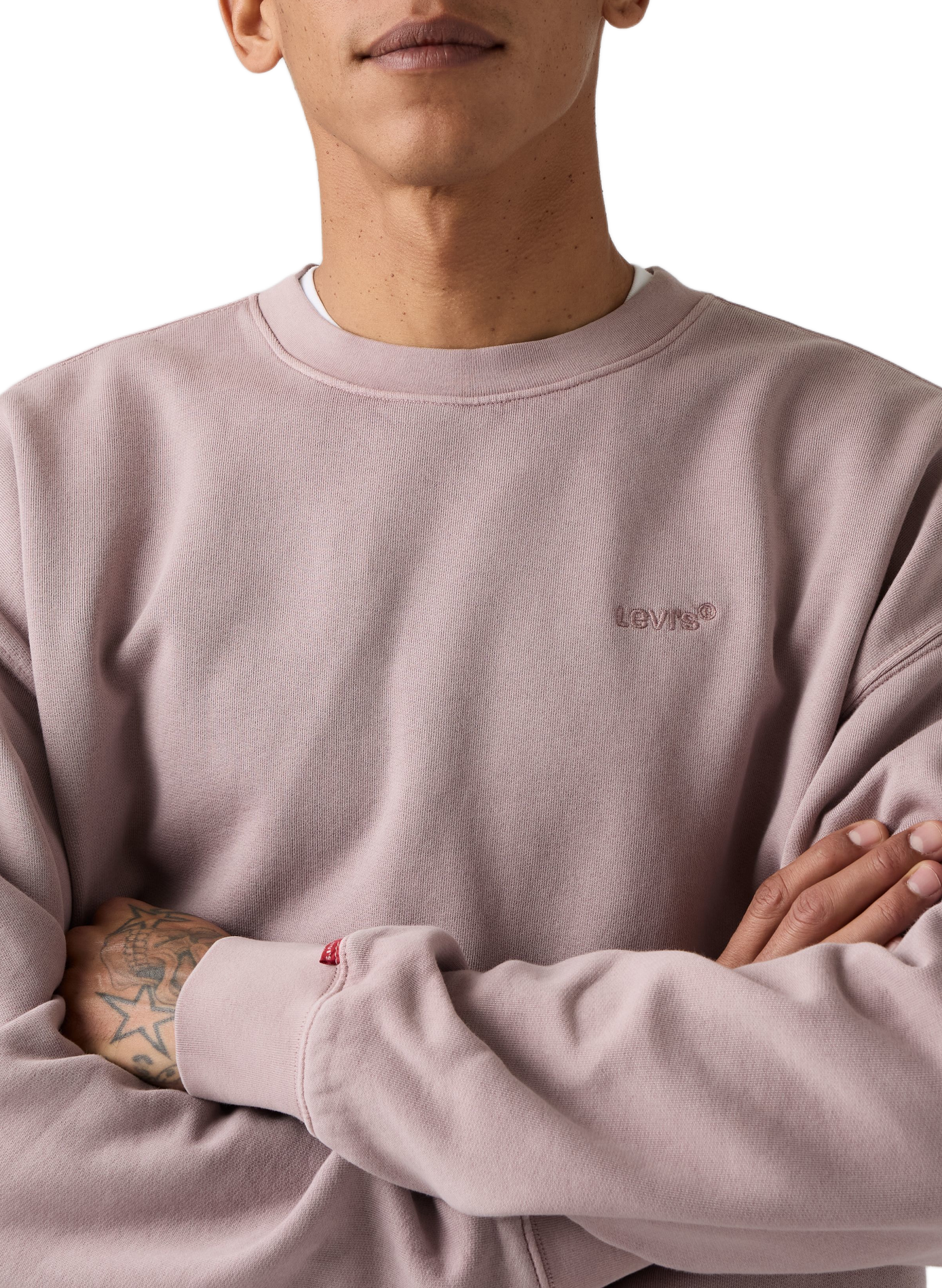 Rundhalsausschnitt-Sweatshirt aus Baumwolle LEVI'S Rosa