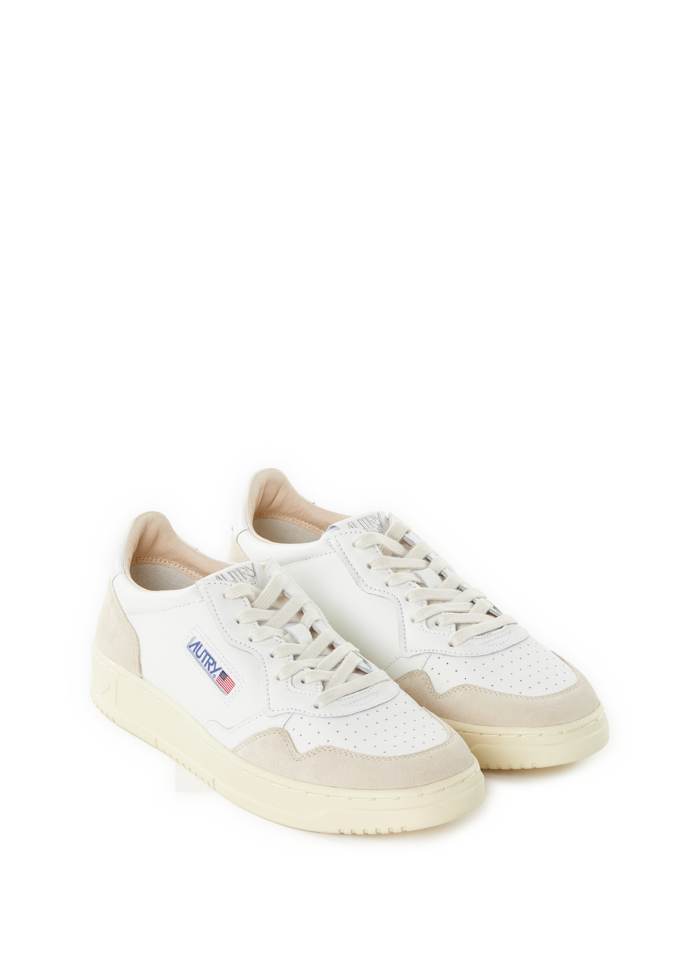 Bi-material sneakers AUTRY White