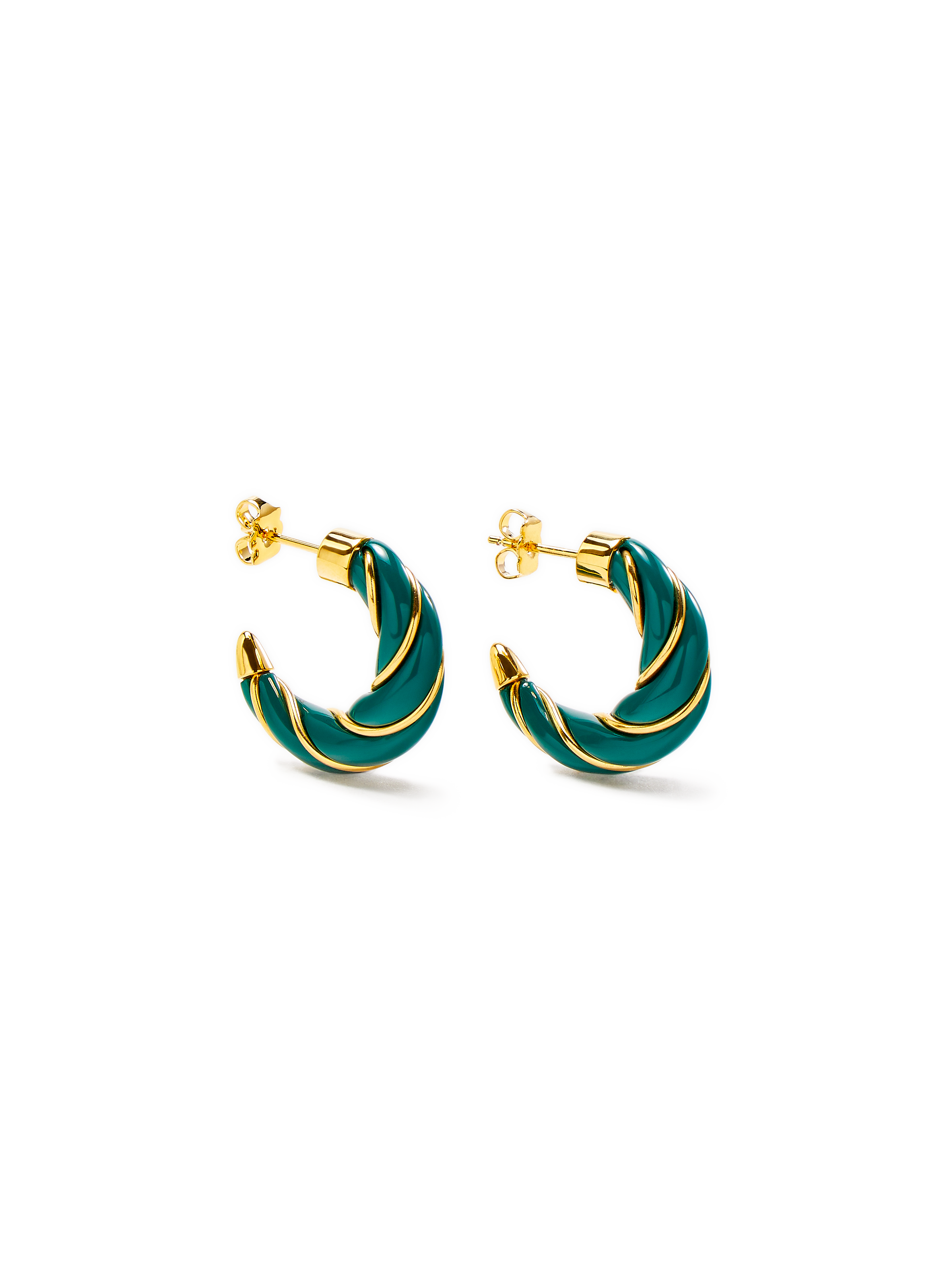 Emerald Diana Earrings AURELIE BIDERMANN Green