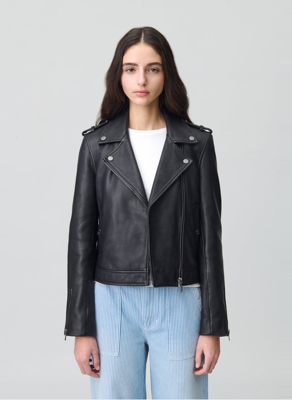 Veste en cuir Noir by CLAUDIE PIERLOT CLAUDIE PIERLOT Veste en cuir Noir