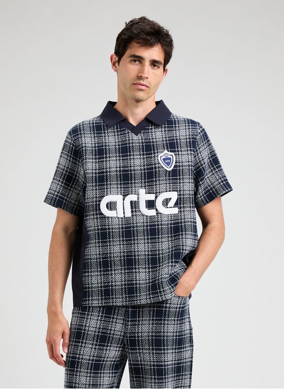 Polo en tweed Bleu by ARTE ANTWERP ARTE ANTWERP Polo en tweed Bleu