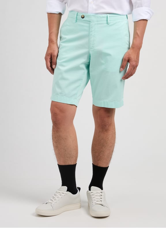 Chino Bermuda in blended cotton Blue by FACONNABLE FACONNABLE Chino Bermuda in blended cotton Blue