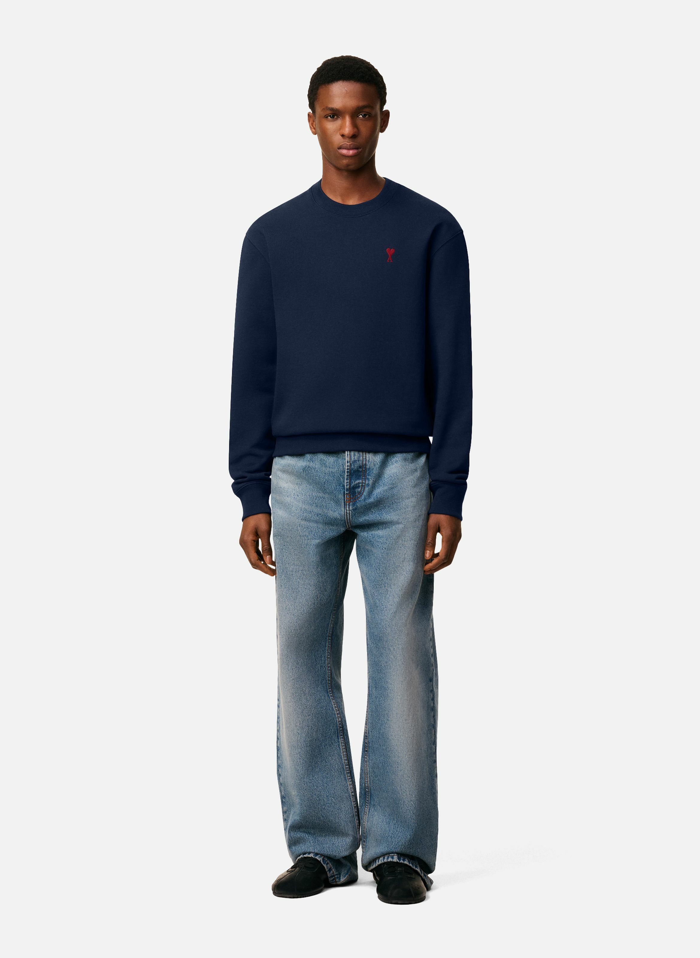 Sweatshirt ami de coeur rouge unisexe AMI PARIS Bleu