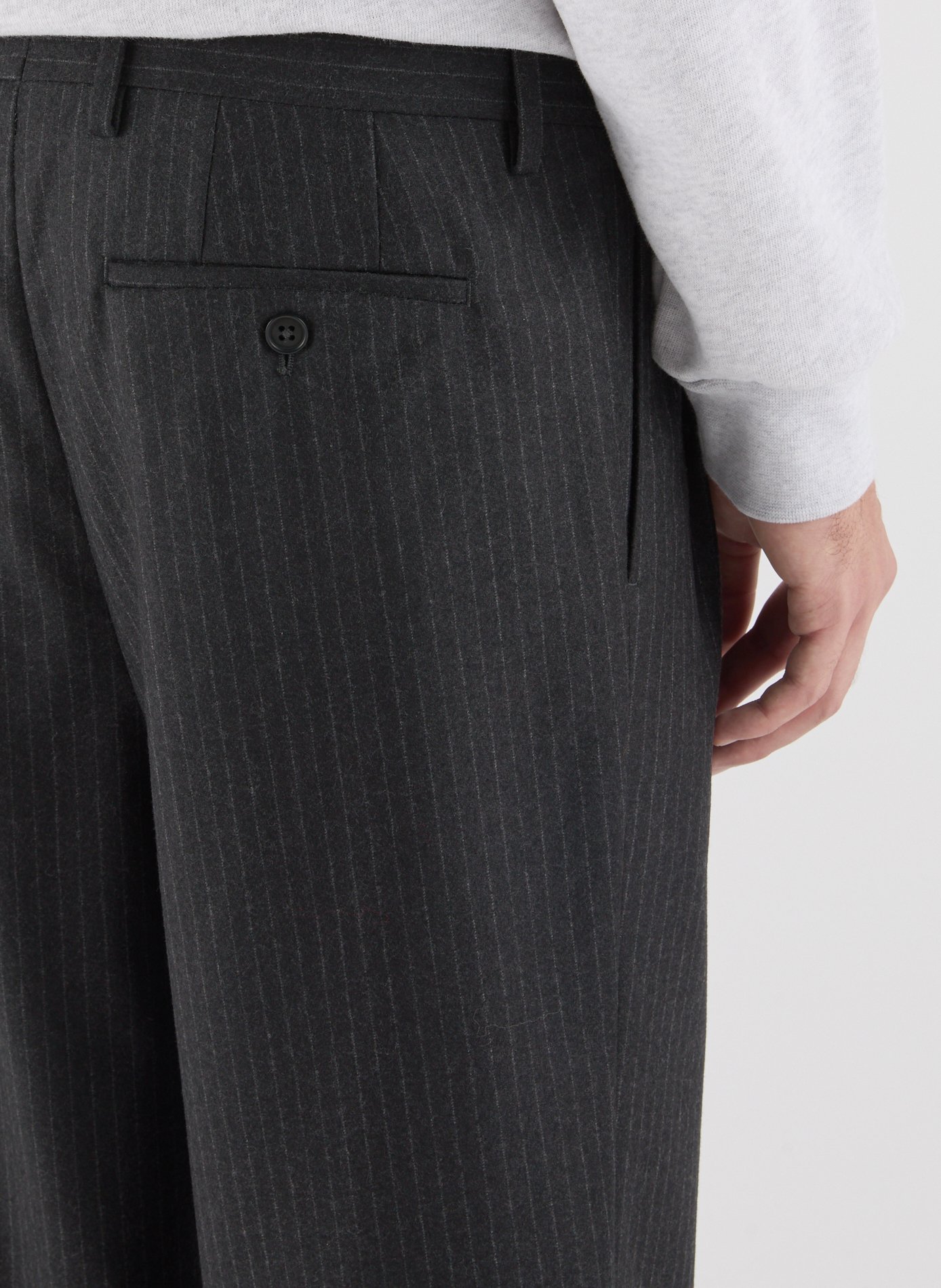 Striped wool trousers SAISON 1865 Grey