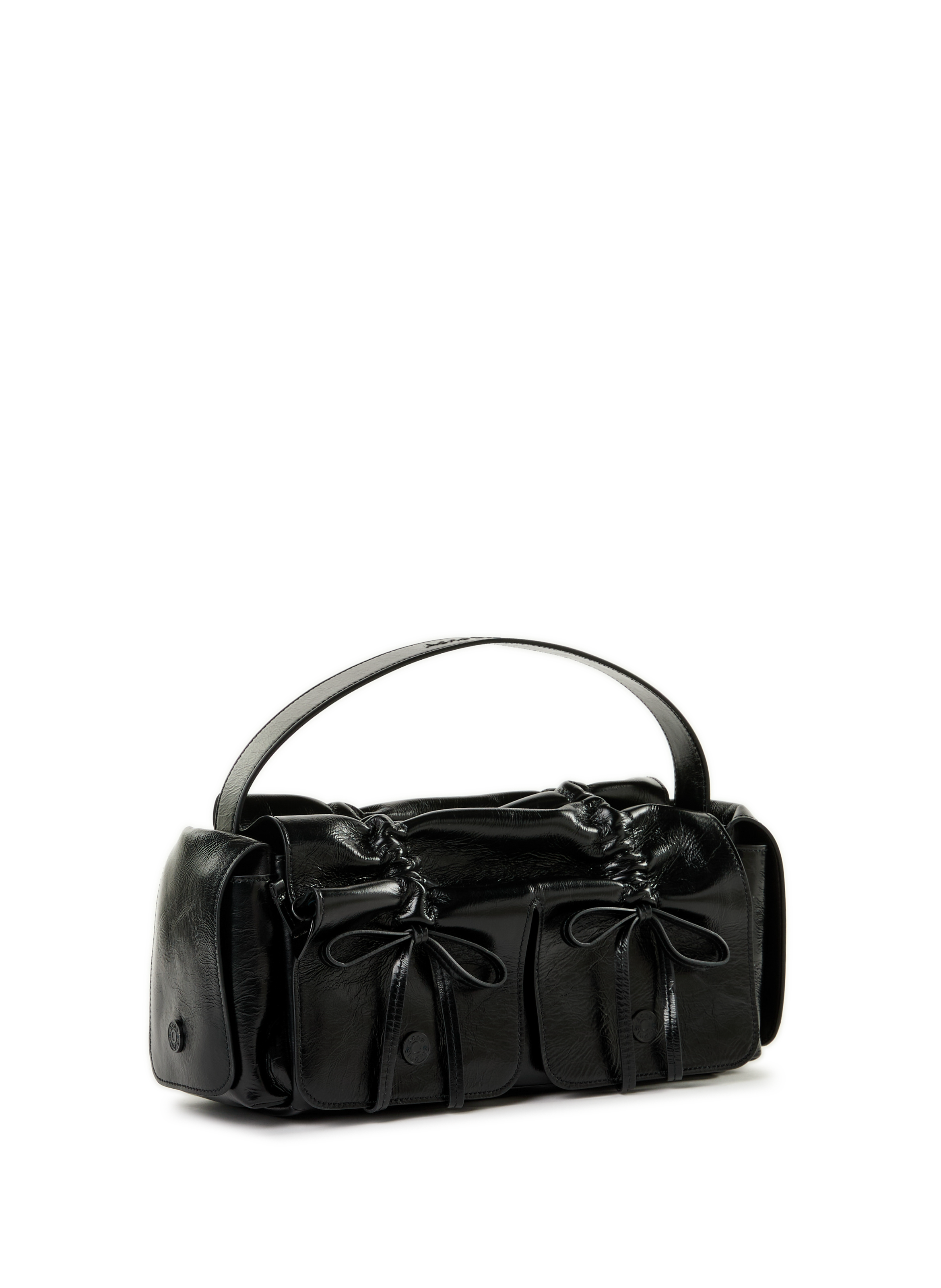 Sac à main en cuir Multipocket ACNE STUDIOS Noir