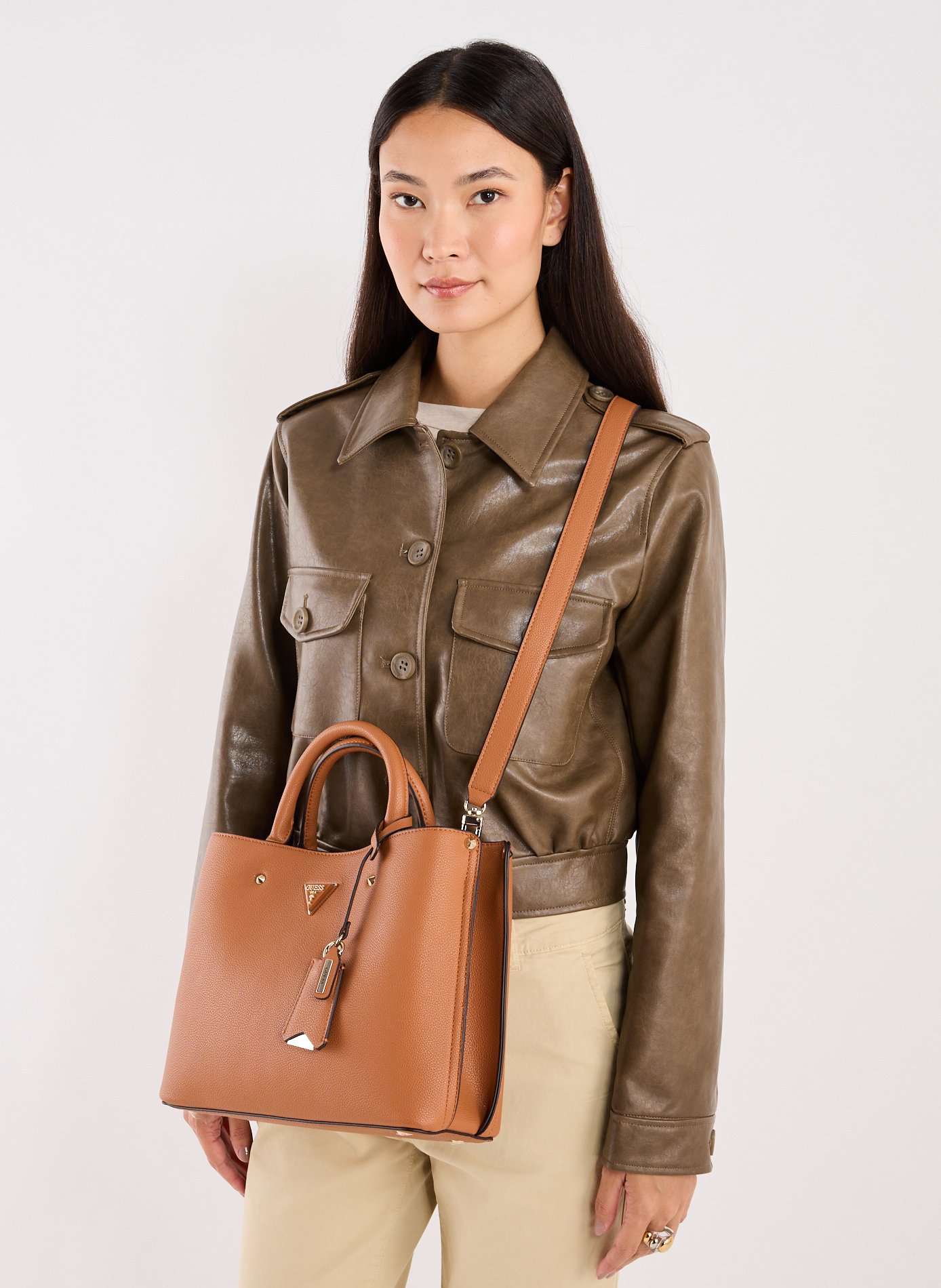 Sac à main Meridian  GUESS Marron