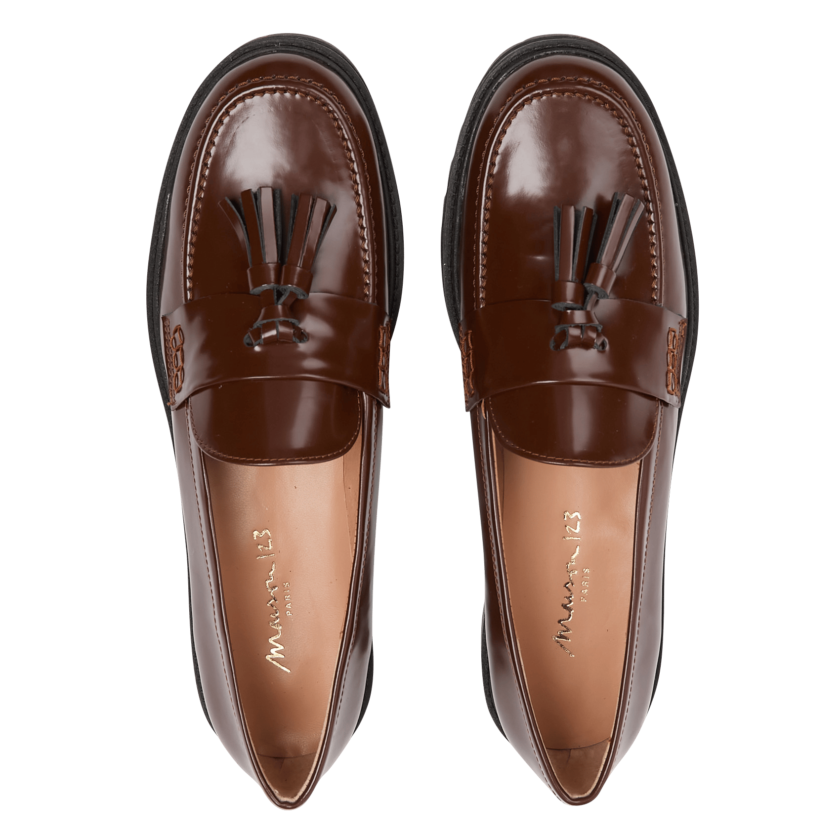 Mocassins en cuir valentin MAISON 123 Beige