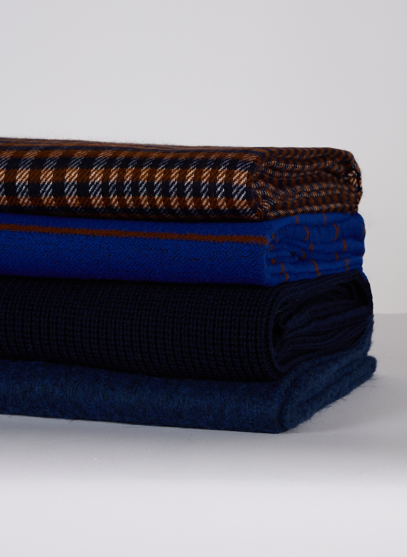 Plaid effet mohair AU PRINTEMPS PARIS Bleu