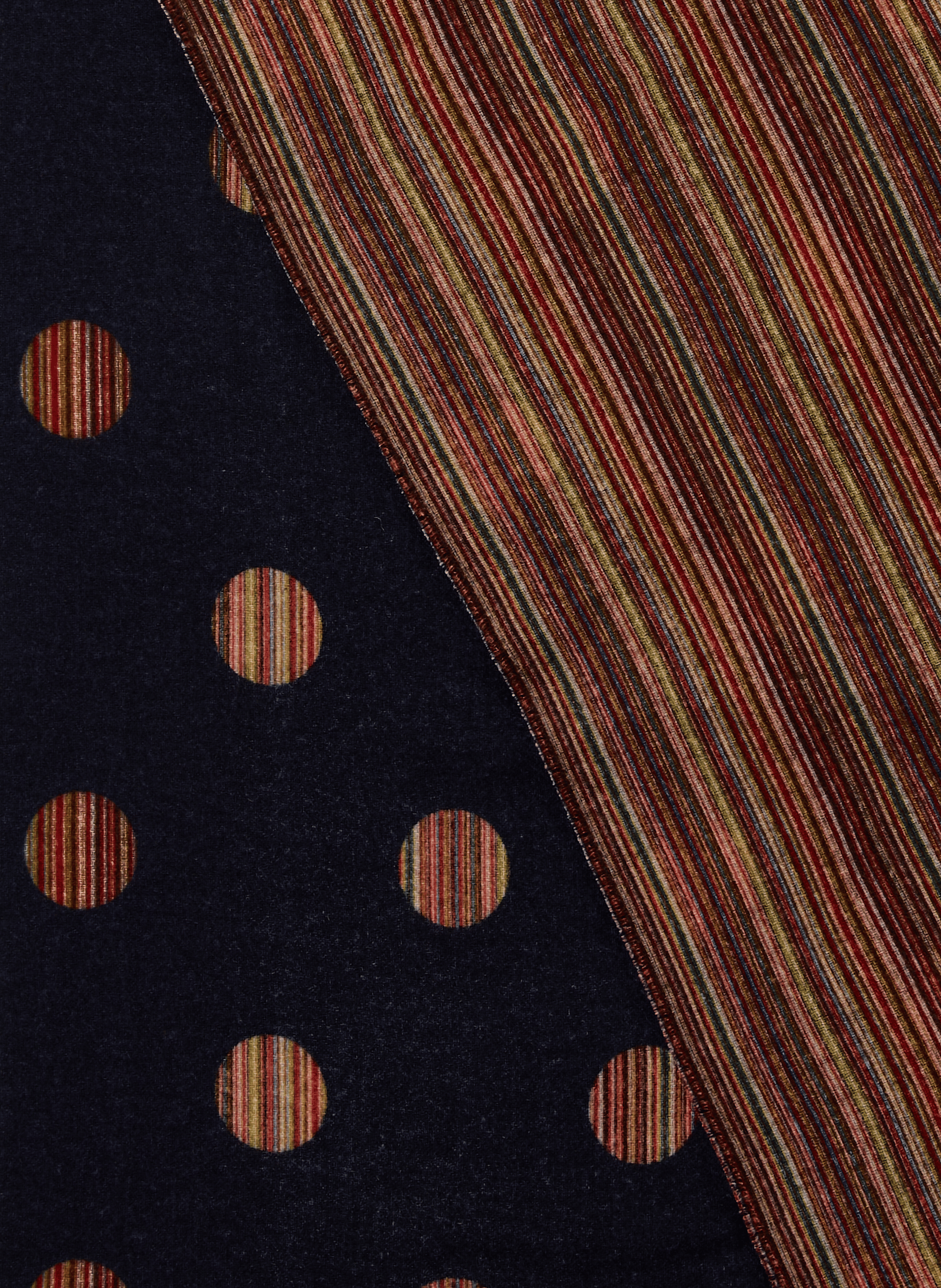 Echarpe réversible en laine Multicolore