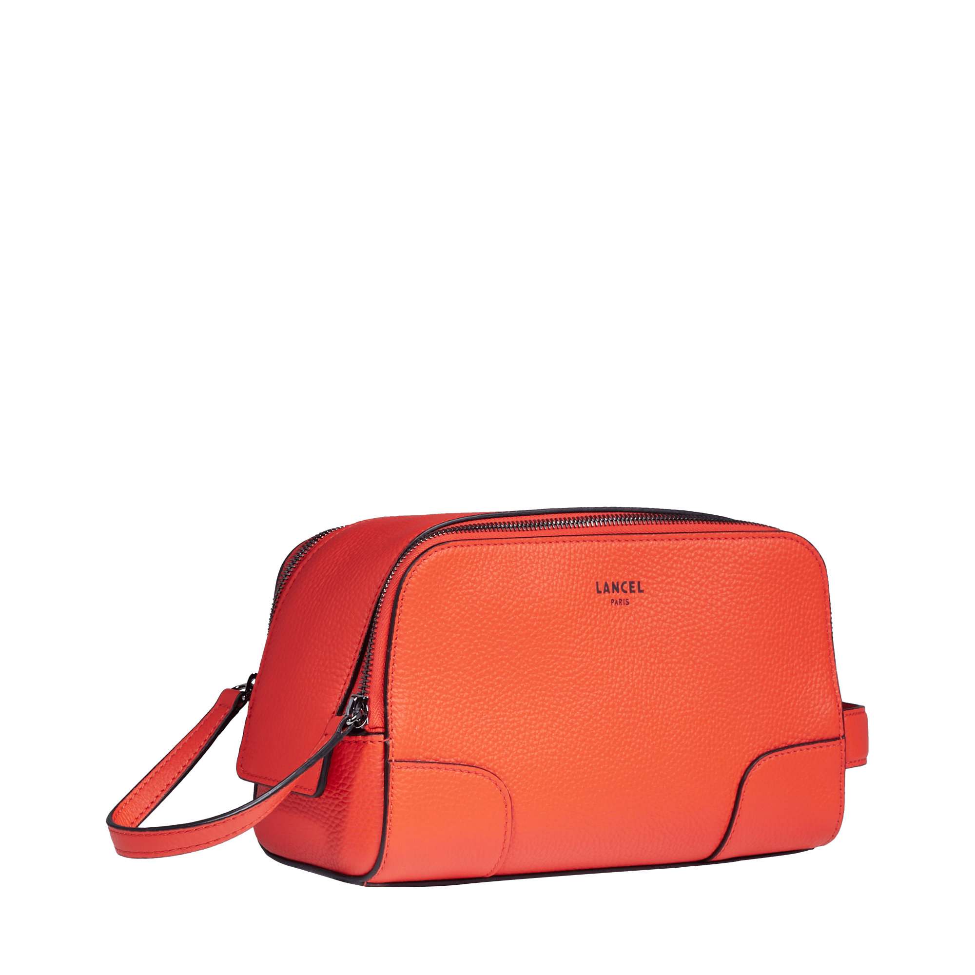 Trousse de toilette charlie de lancel en cuir LANCEL Orange