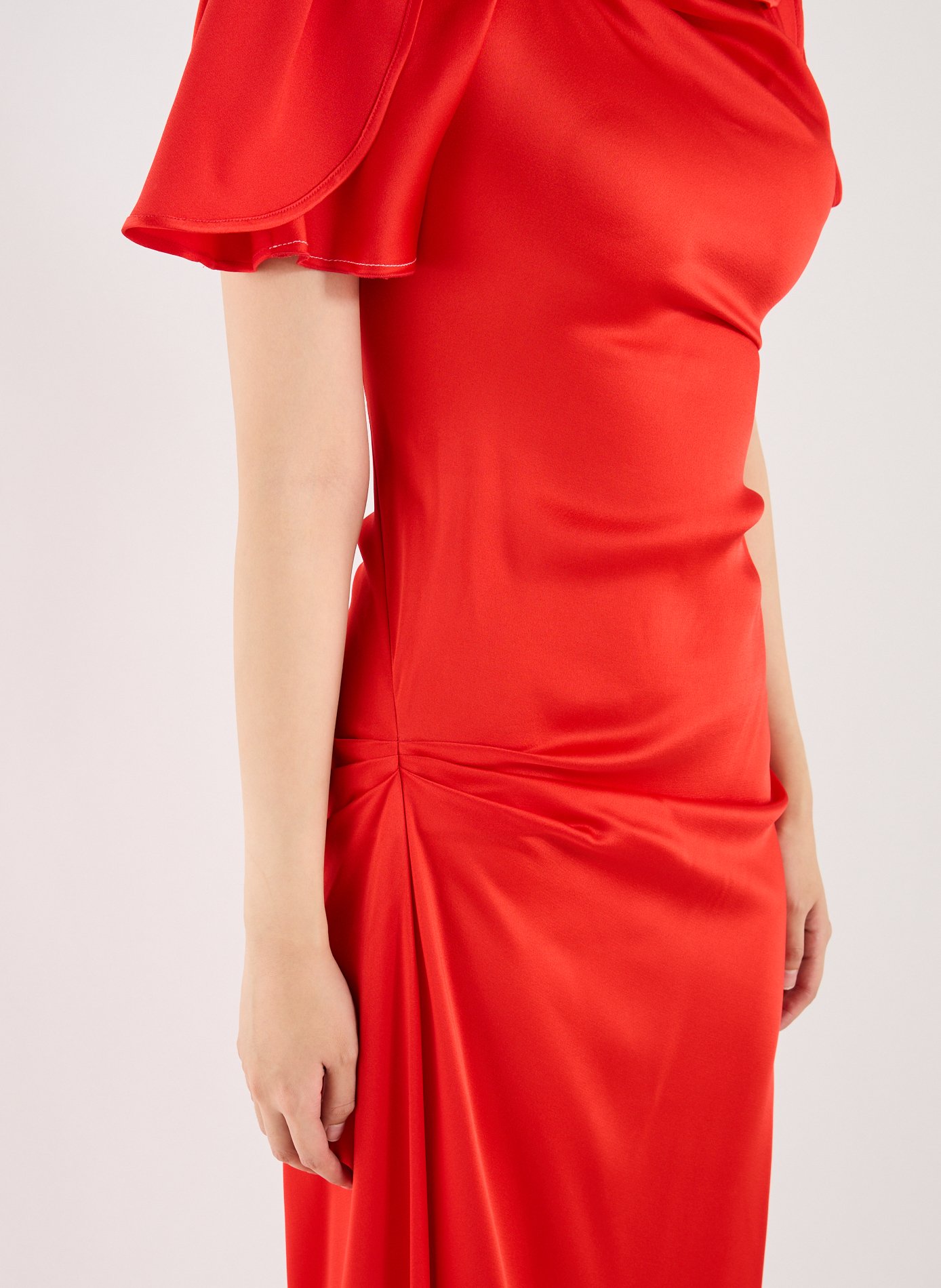 Flared draped dress VICTORIA BECKHAM Red