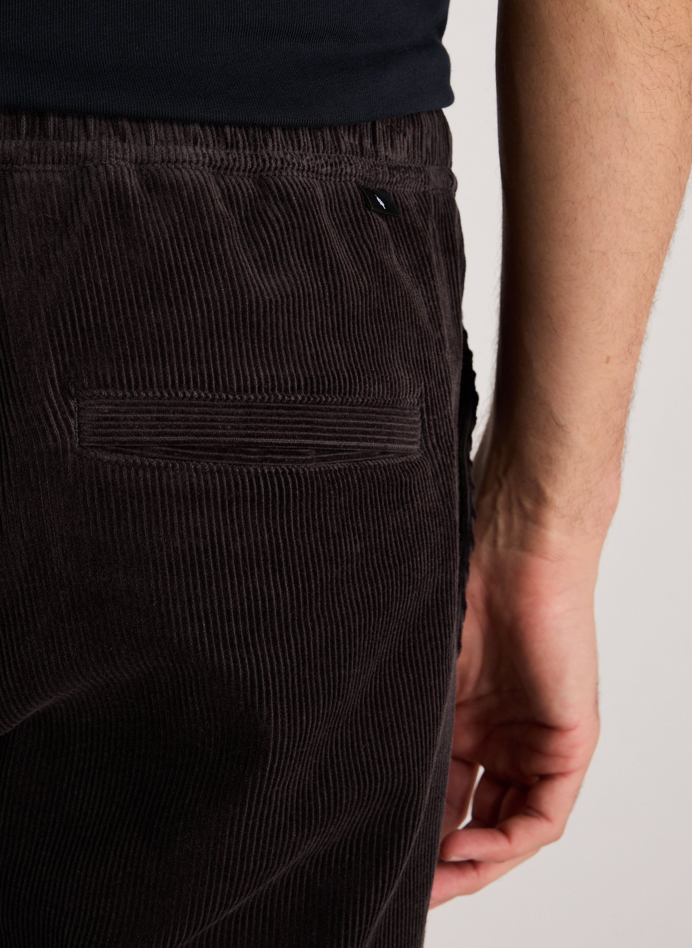 Pantalon droit en velours côtelé en coton SAMSOE SAMSOE Gris