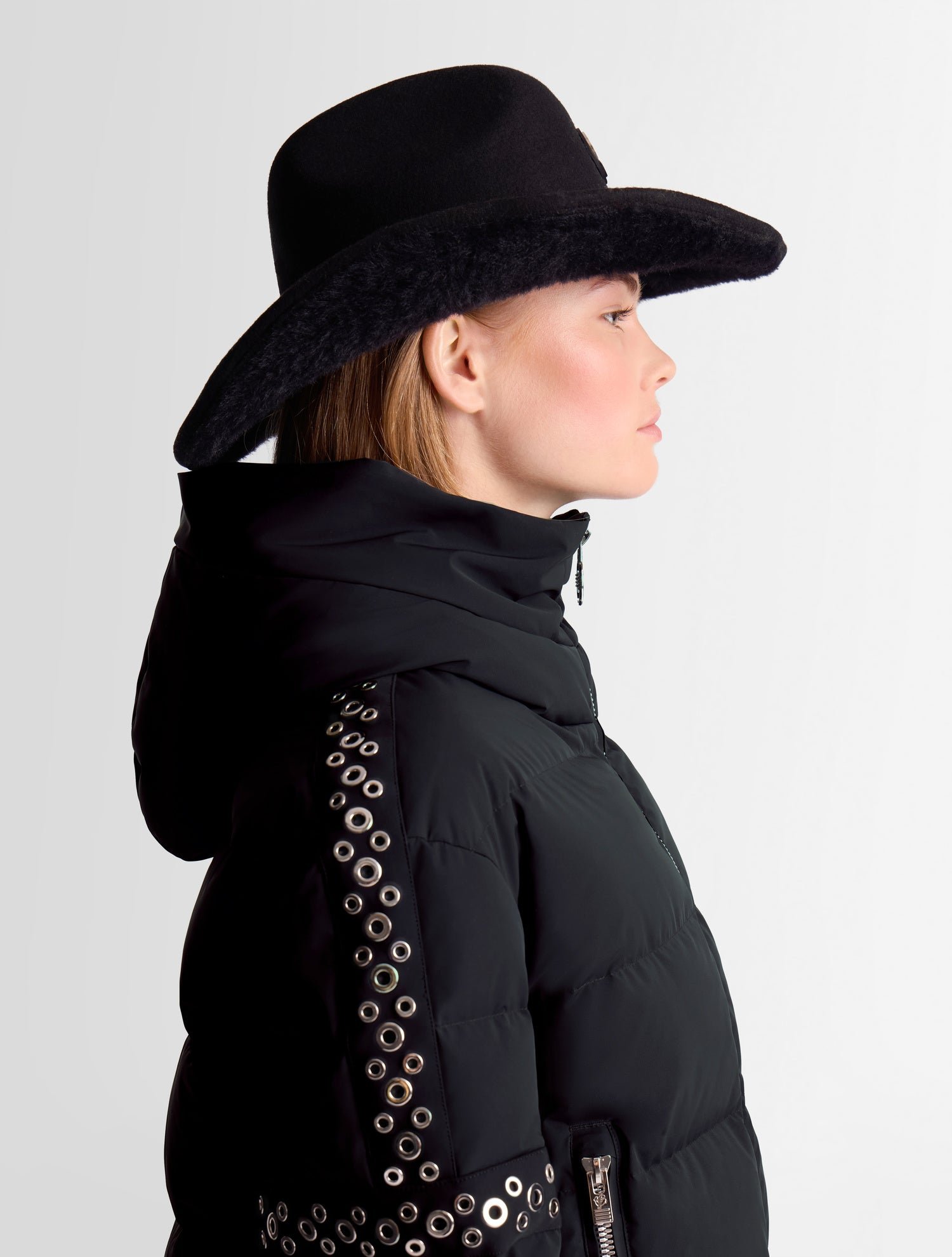 Chapeau cowboy coupe regular FUSALP Noir