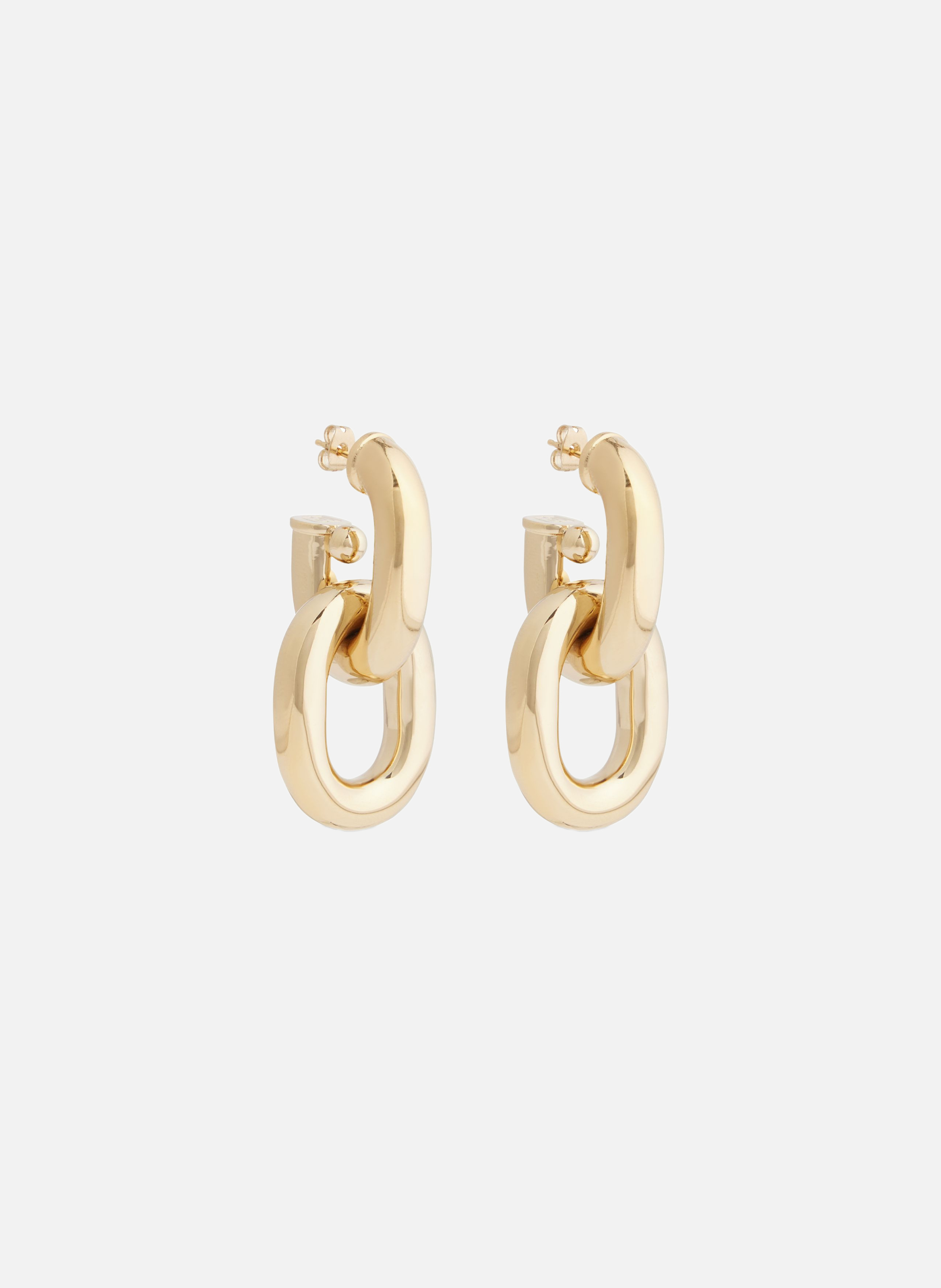 Boucles d'oreilles xl link double RABANNE Doré