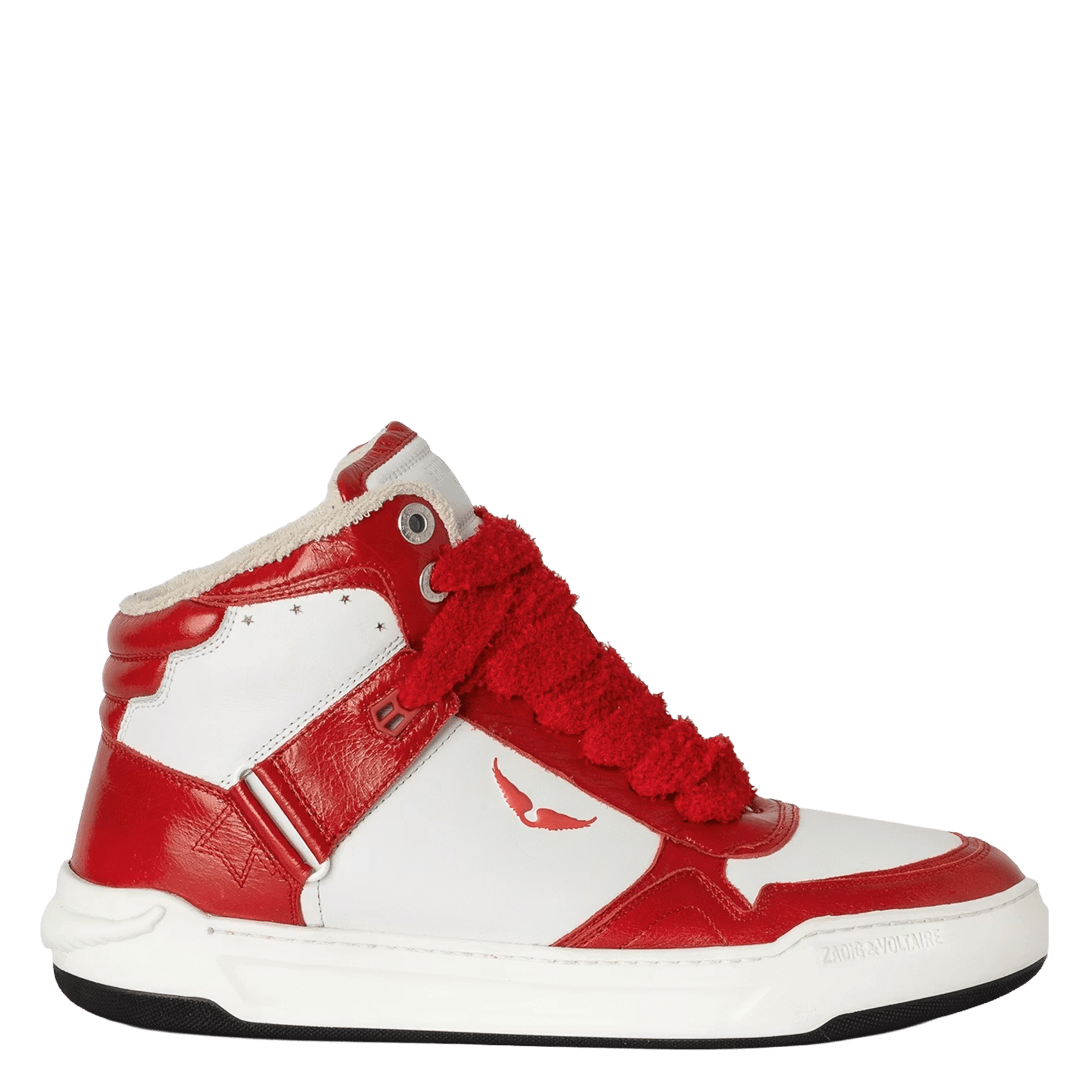 Baskets montantes en cuir high wings ZADIG&VOLTAIRE Rouge