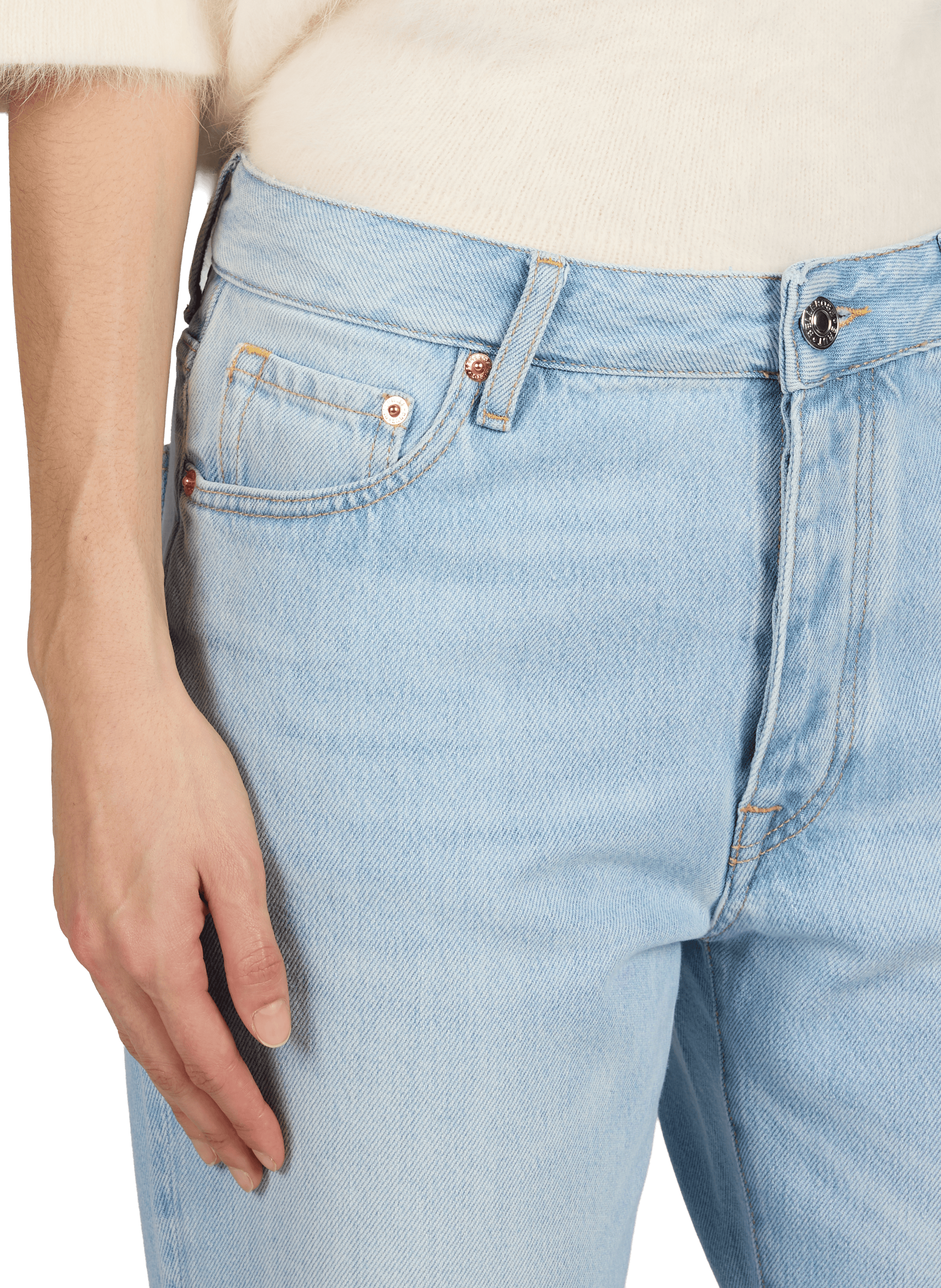 Jean Popeye droit en coton mélangé BELLEROSE Bleu