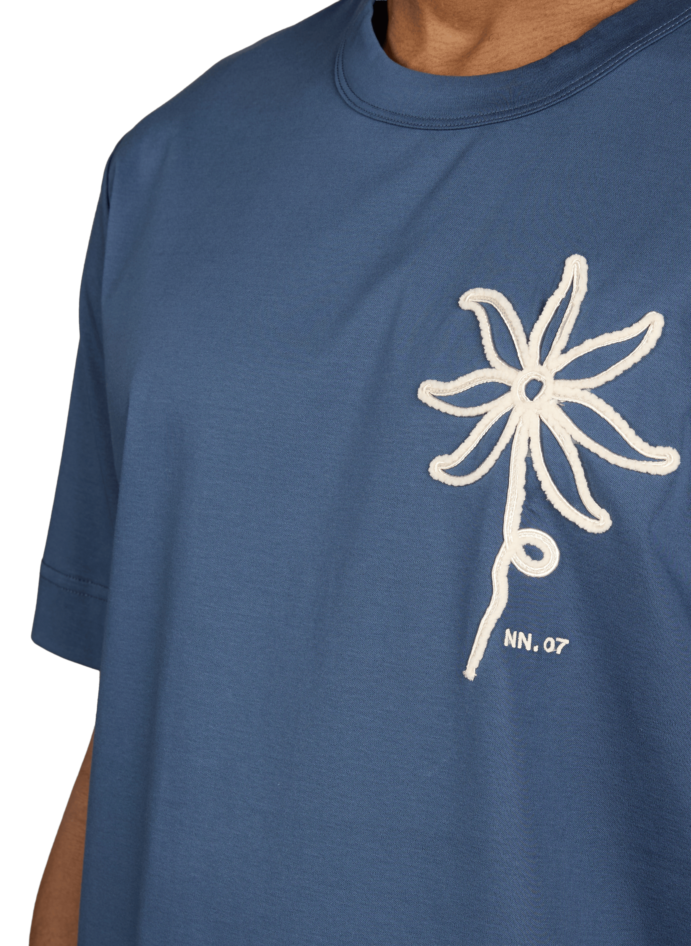 T-shirt Pedro en coton NN.07 Bleu