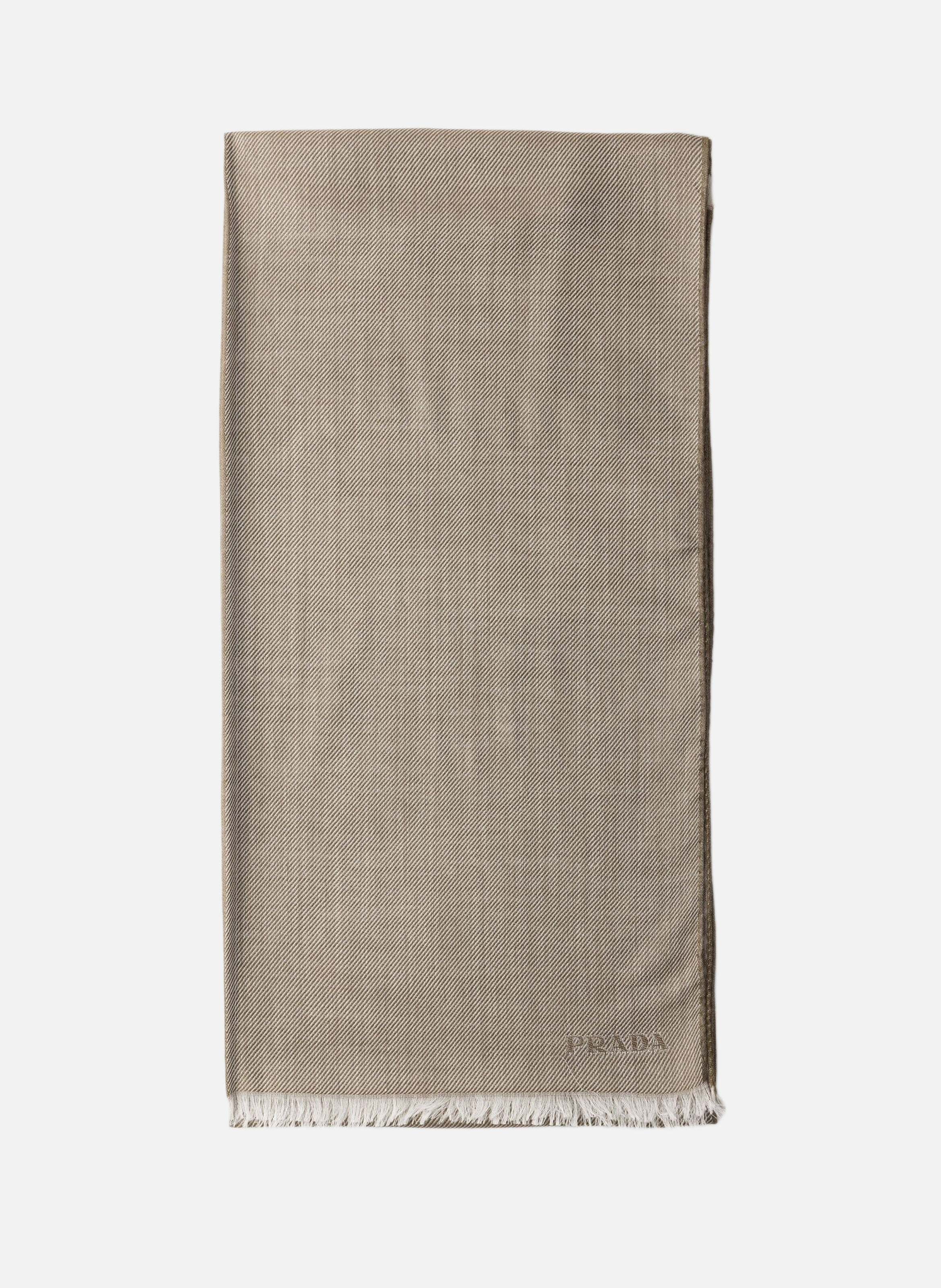 Écharpe en cachemire, laine et soie PRADA Vert