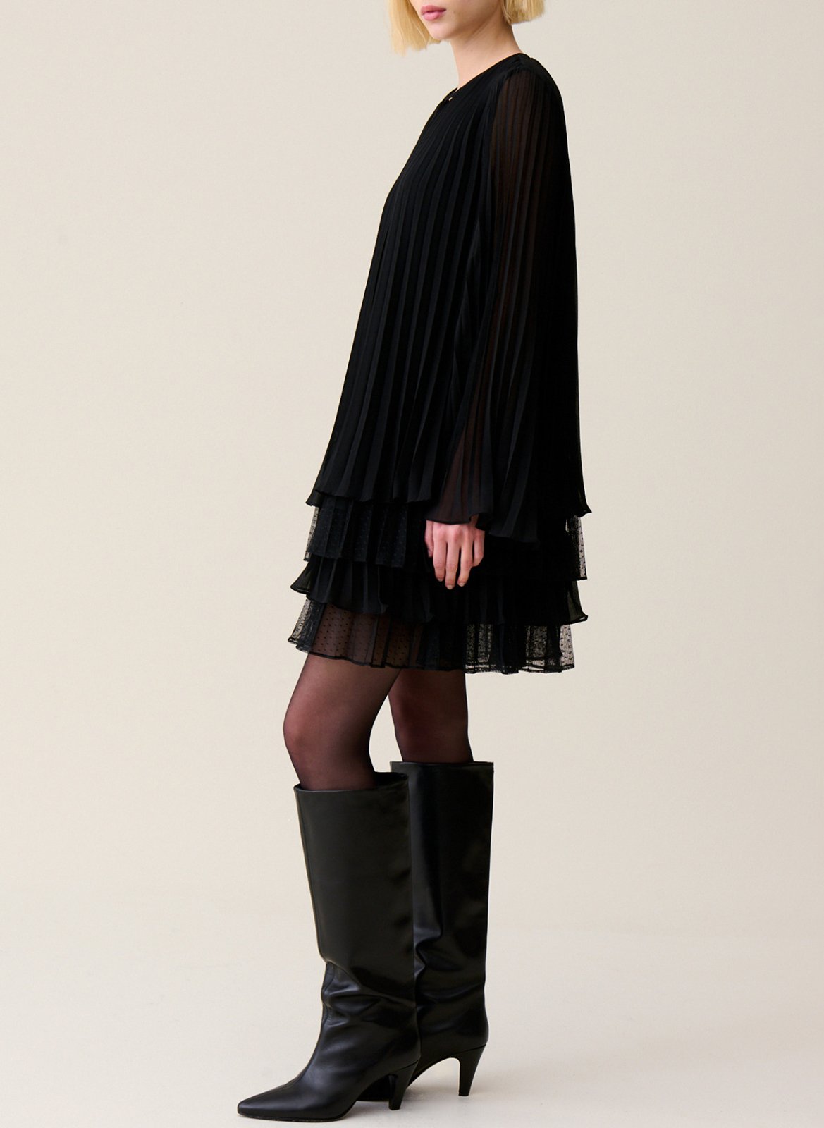 Robe courte volantée CLAUDIE PIERLOT Noir