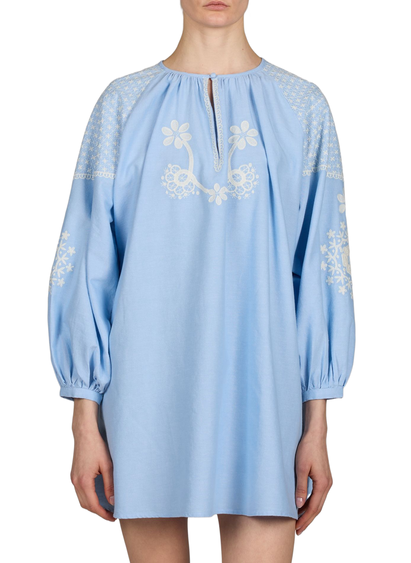 Robe courte Janice en coton LOUISE MISHA Bleu
