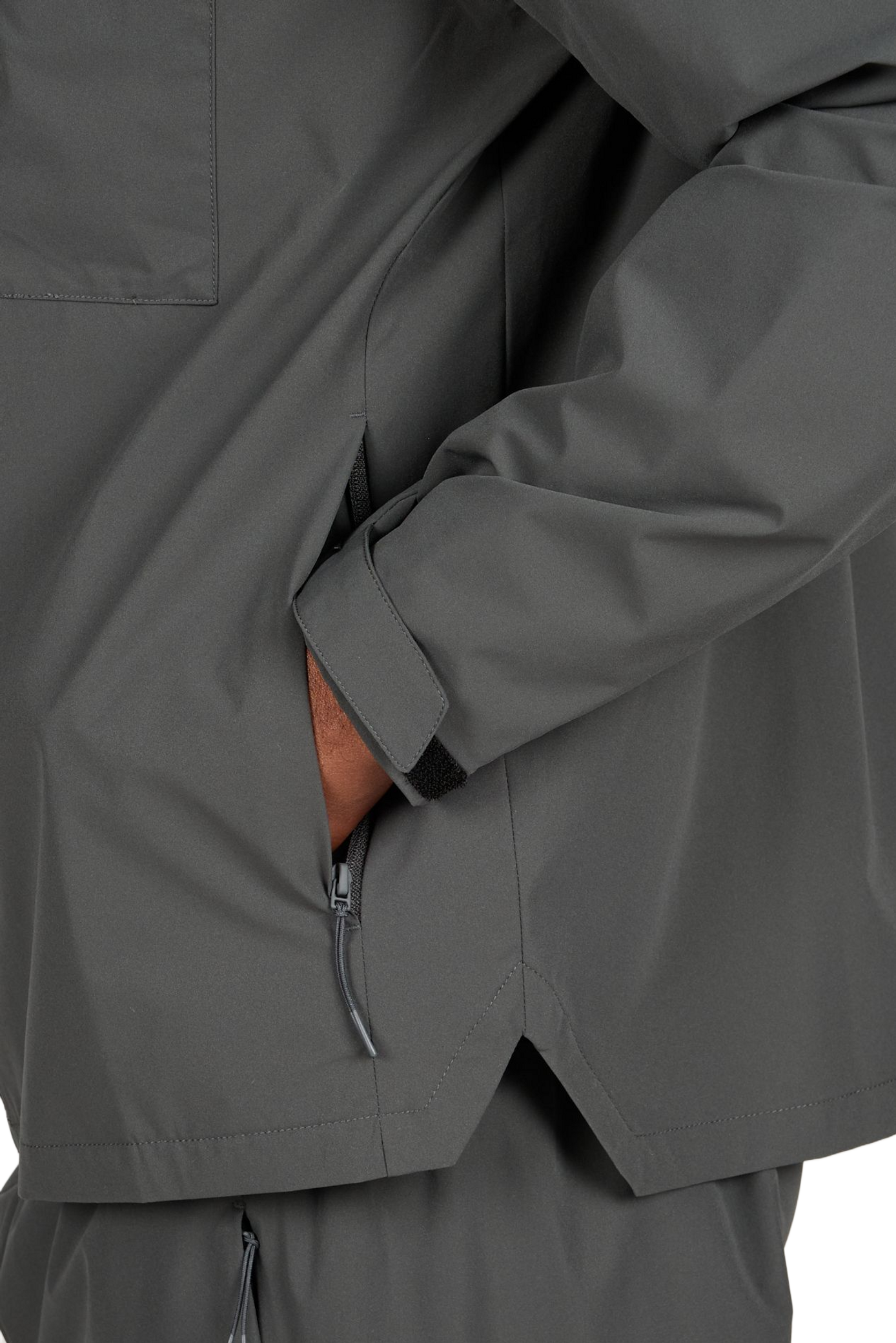 Veste droite col classique unie RAINS Gris