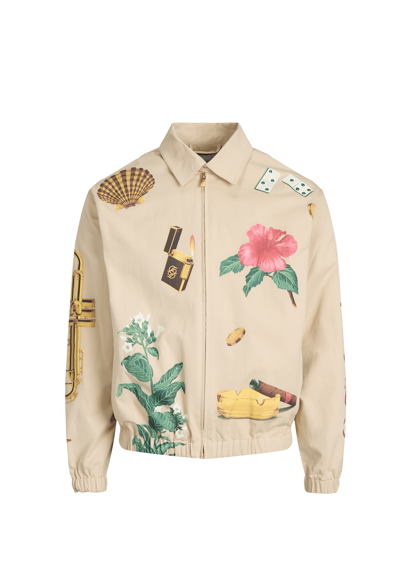 Printed cotton jacket DROLE DE MONSIEUR Beige