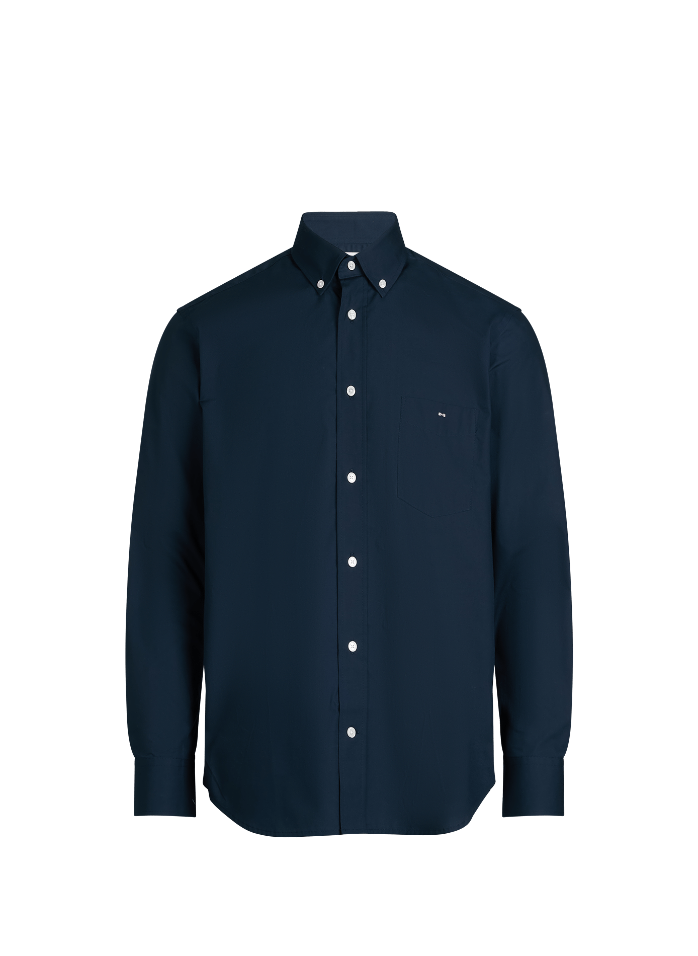Chemise droite à poche en coton  Bleu