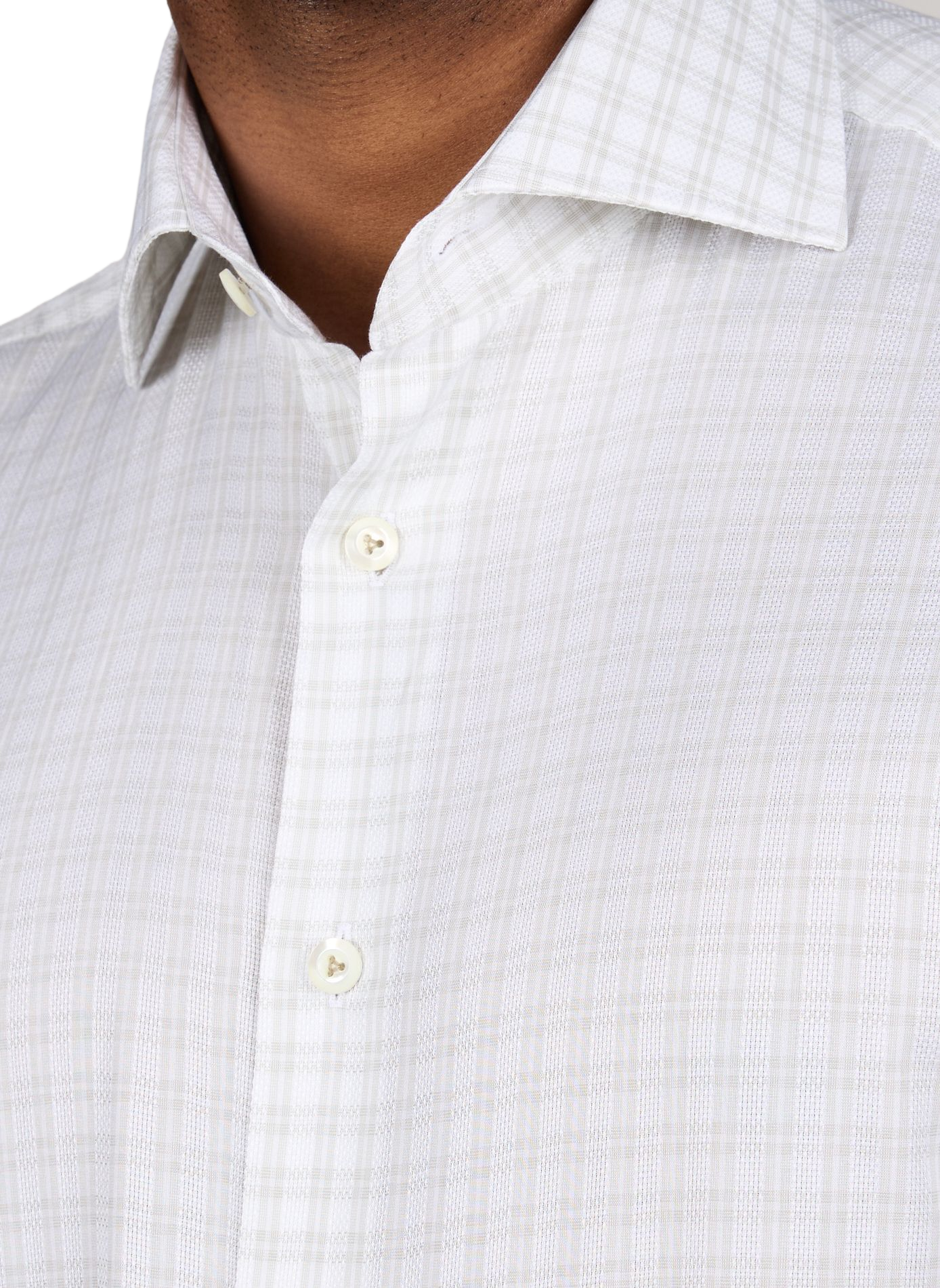 Chemise à carreaux en coton VAN LAACK Gris