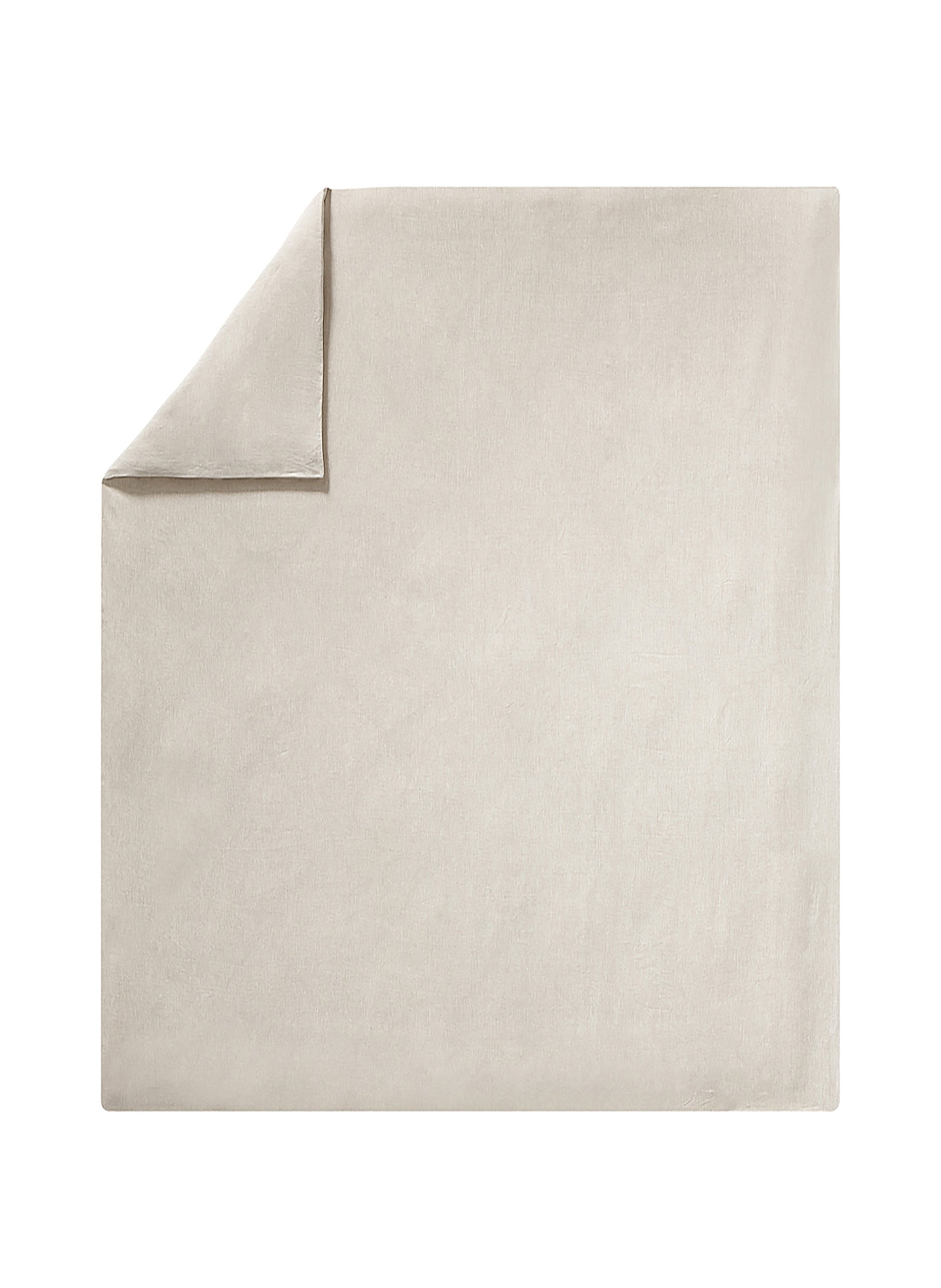 Housse de couette unie en lin, cythère ALEXANDRE TURPAULT Blanc