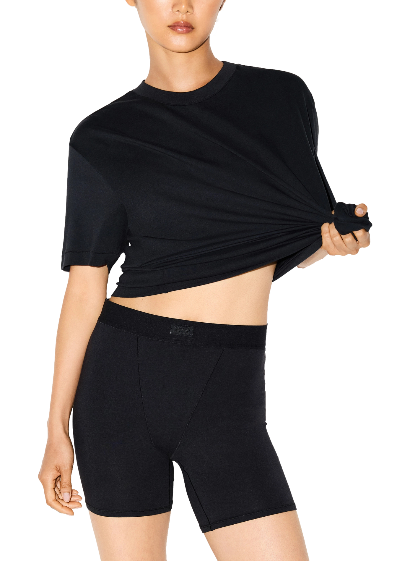 Cotton blend T-shirt Black