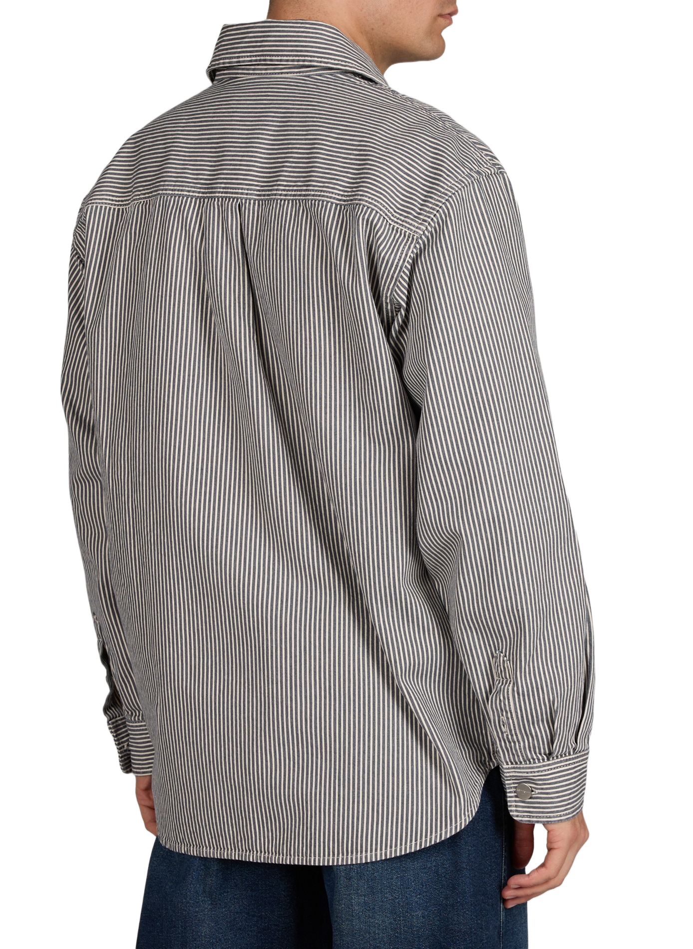 Mercer Striped Cotton Overshirt CARHARTT WIP Blue