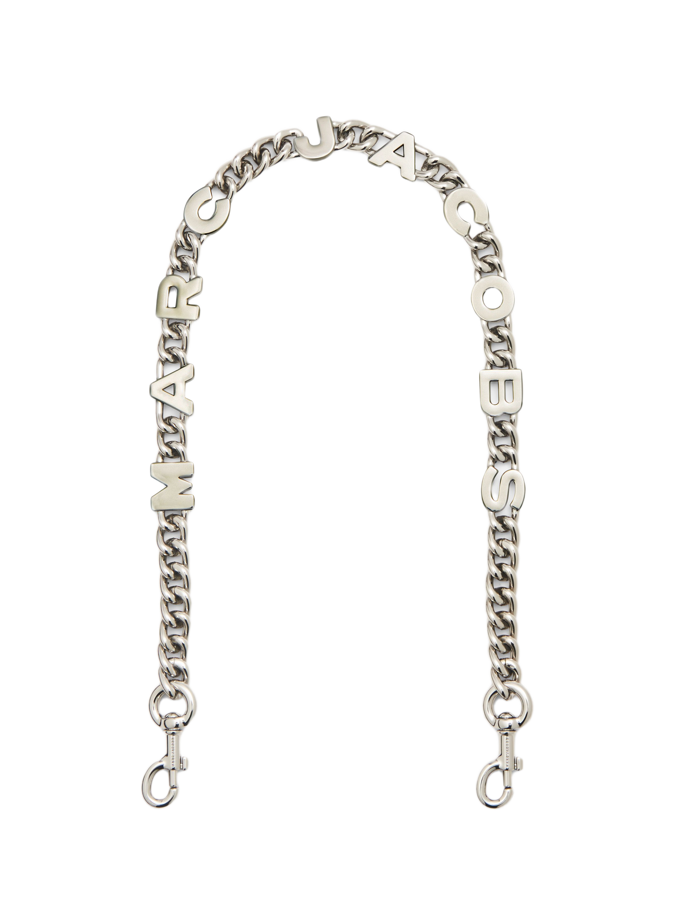 Schouderband met ketting en logo MARC JACOBS Zilver