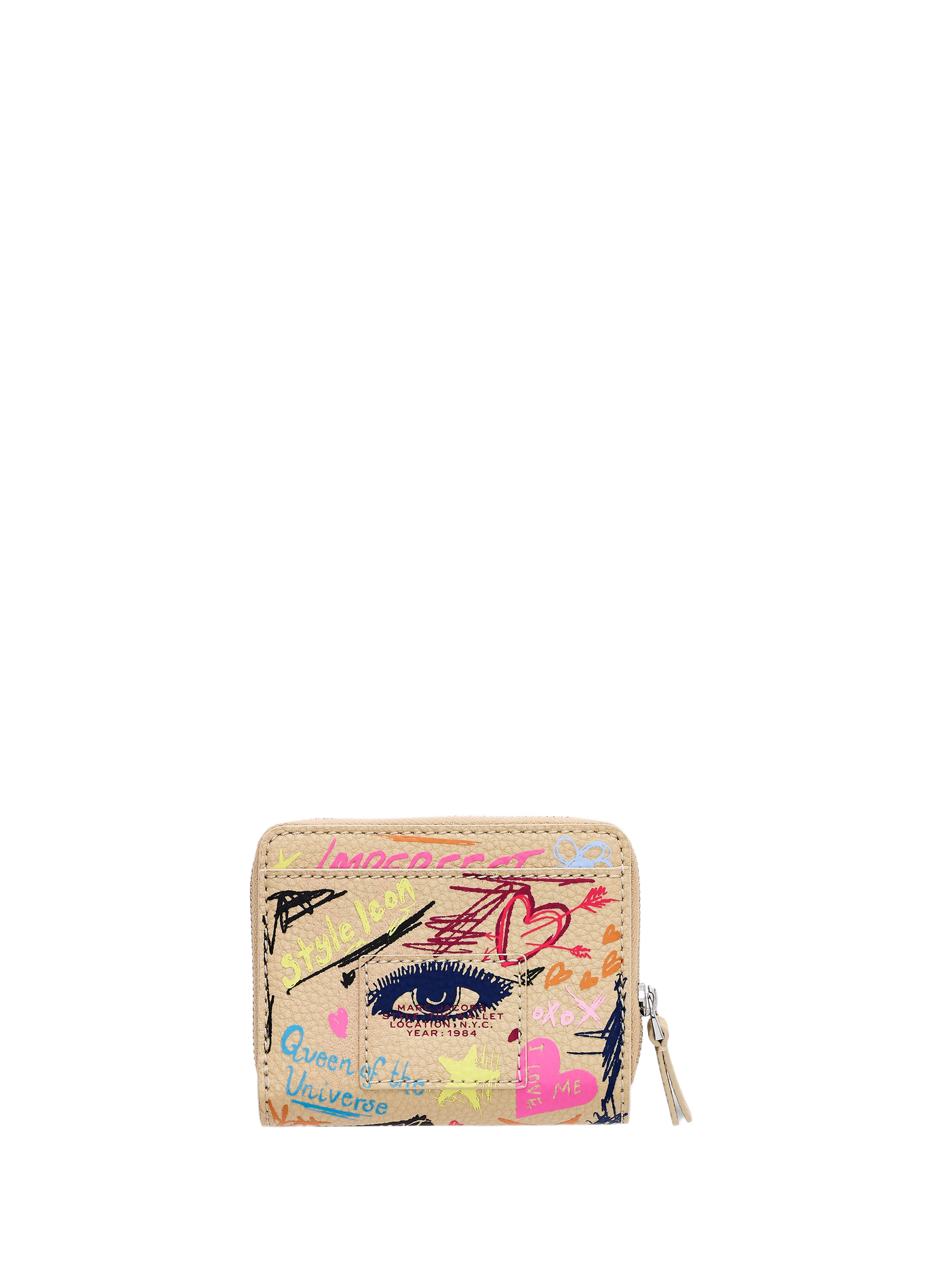 Porte-monnaire The Punk Scribble Mini en cuir MARC JACOBS Mehrfarbig