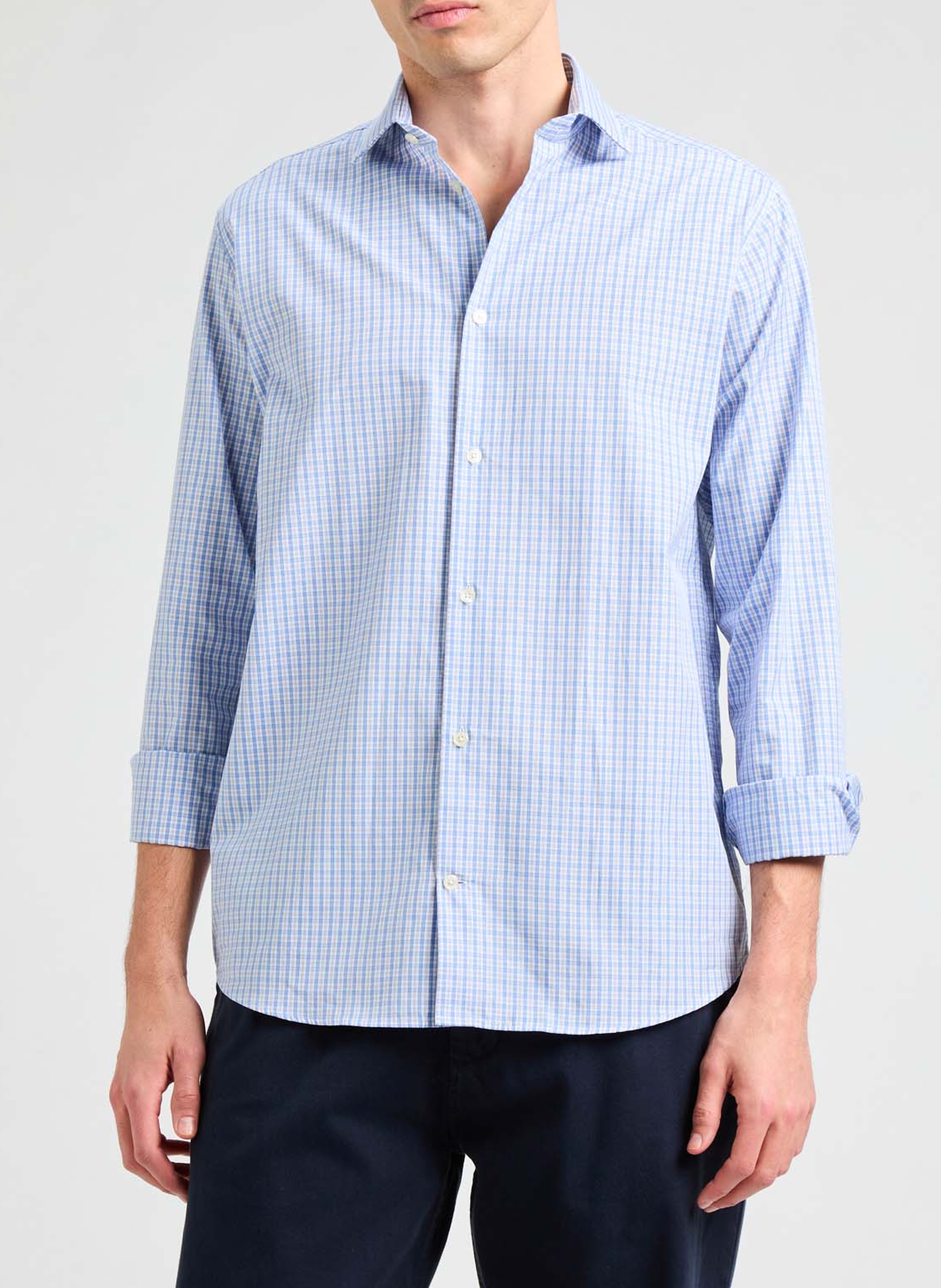 Chemise à carreaux Fold AU PRINTEMPS PARIS Bleu