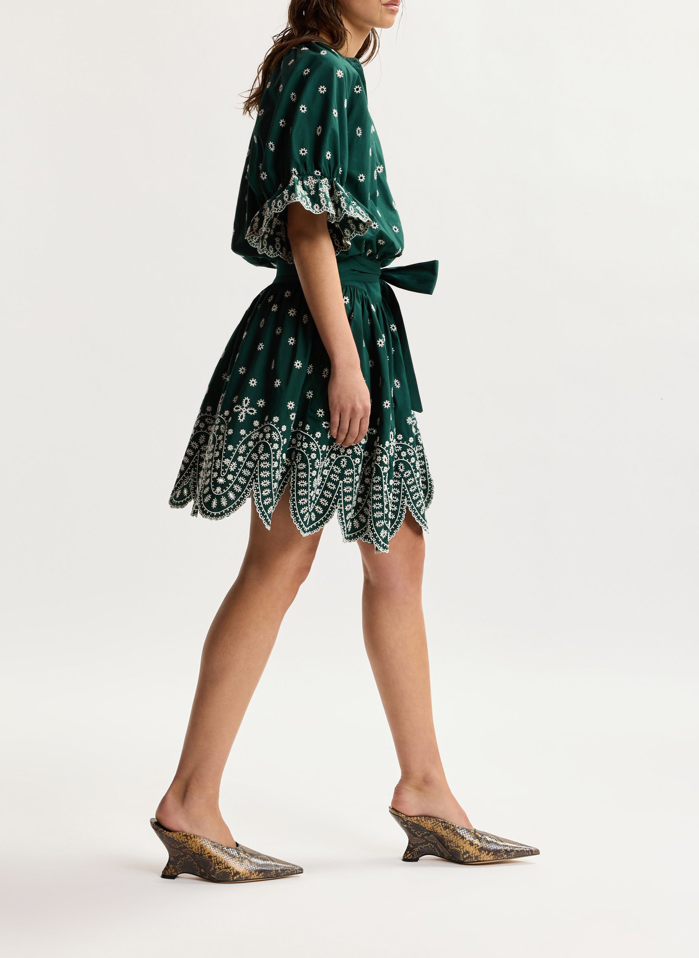 Robe courte imprimée kaylani ESSENTIEL ANTWERP Vert