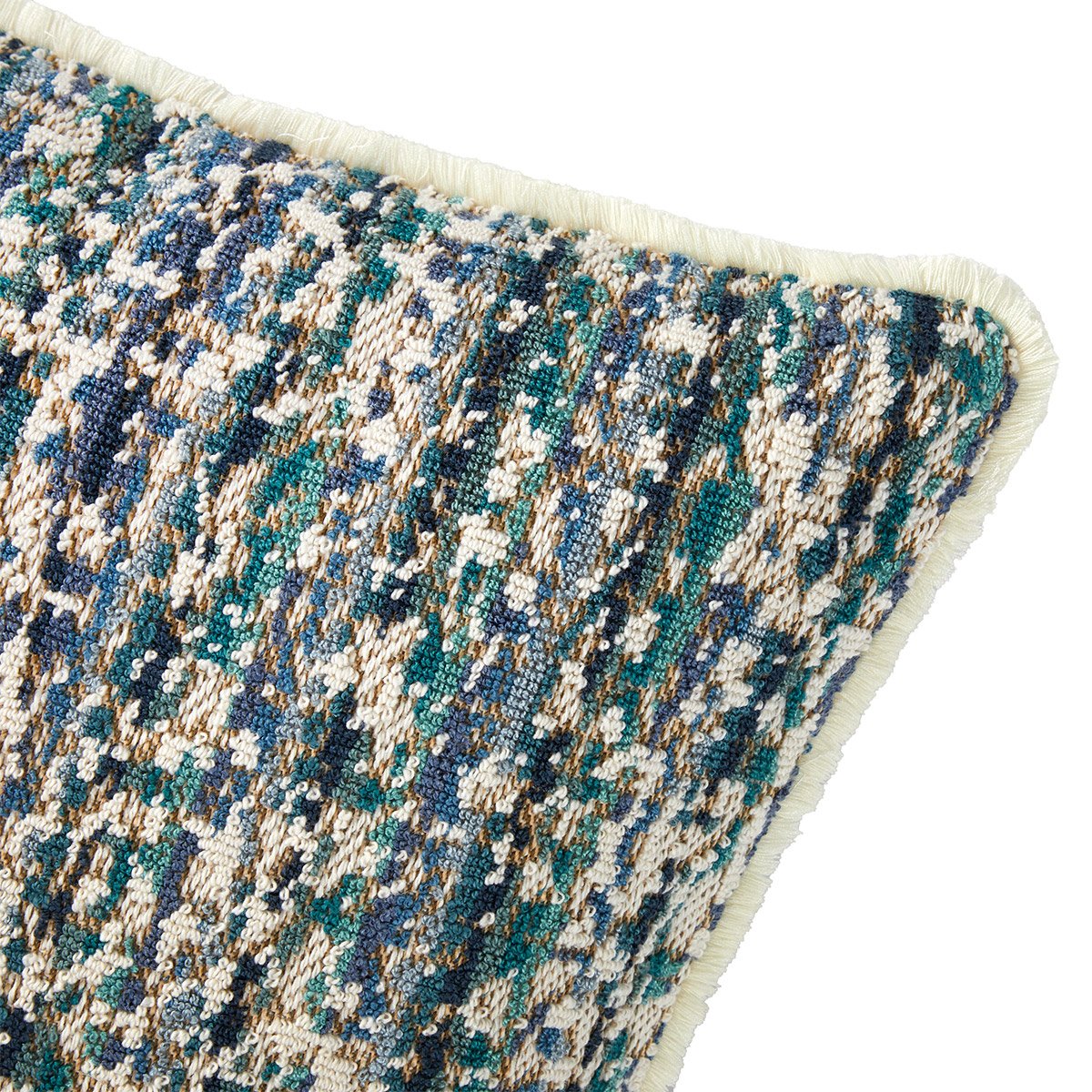 Housse de coussin en coton, illusion YVES DELORME Bleu